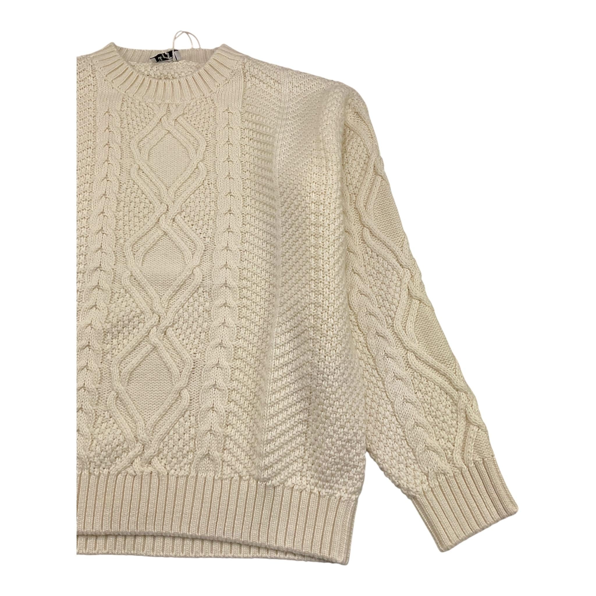 IL GUFO maglia tinta unita con ricami Panna per Bambino A24MA470EM436 PANNA IL GUFO