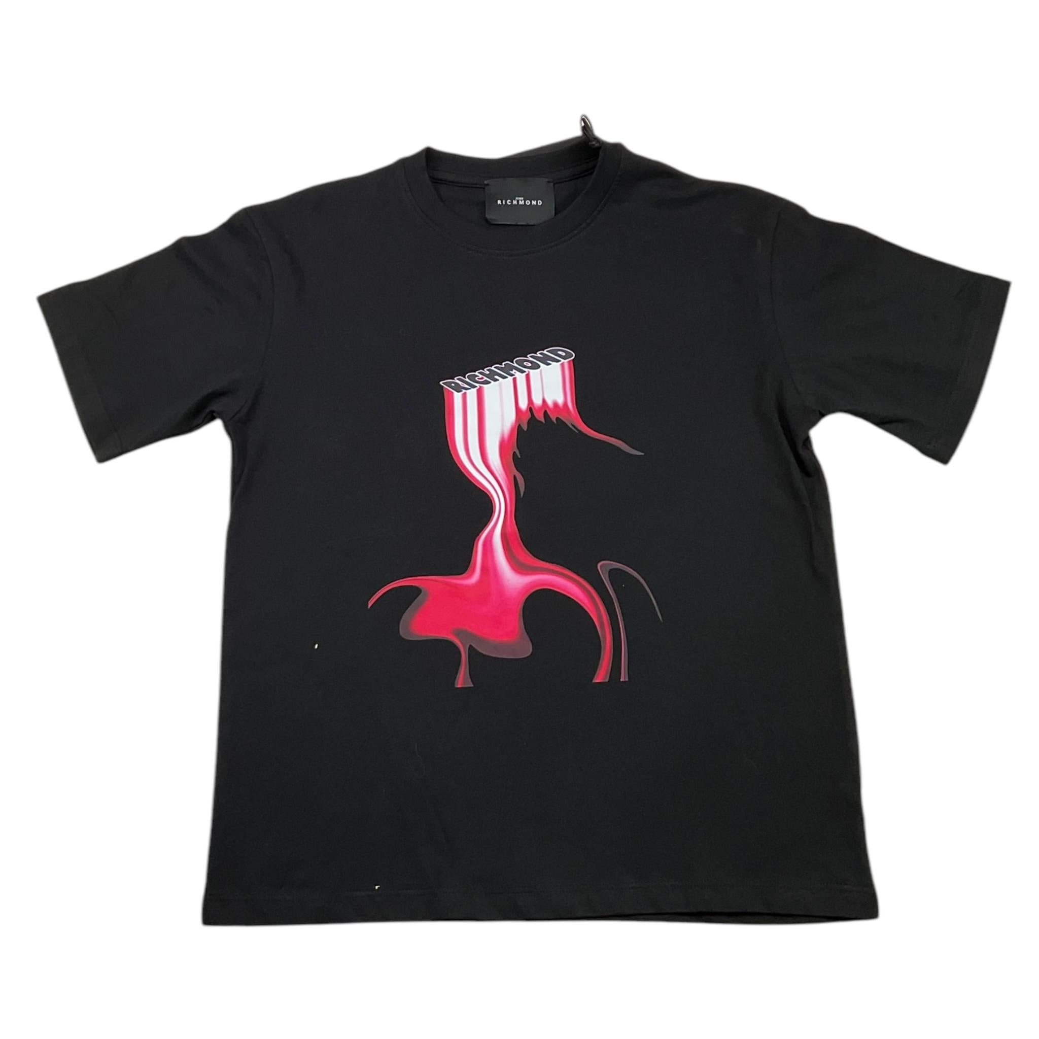 JOHN RICHMOND t-shirt girocollo tinta unita con stampa in contrasto Nero per Bambina RGA25197TS NERO JOHN RICHMOND