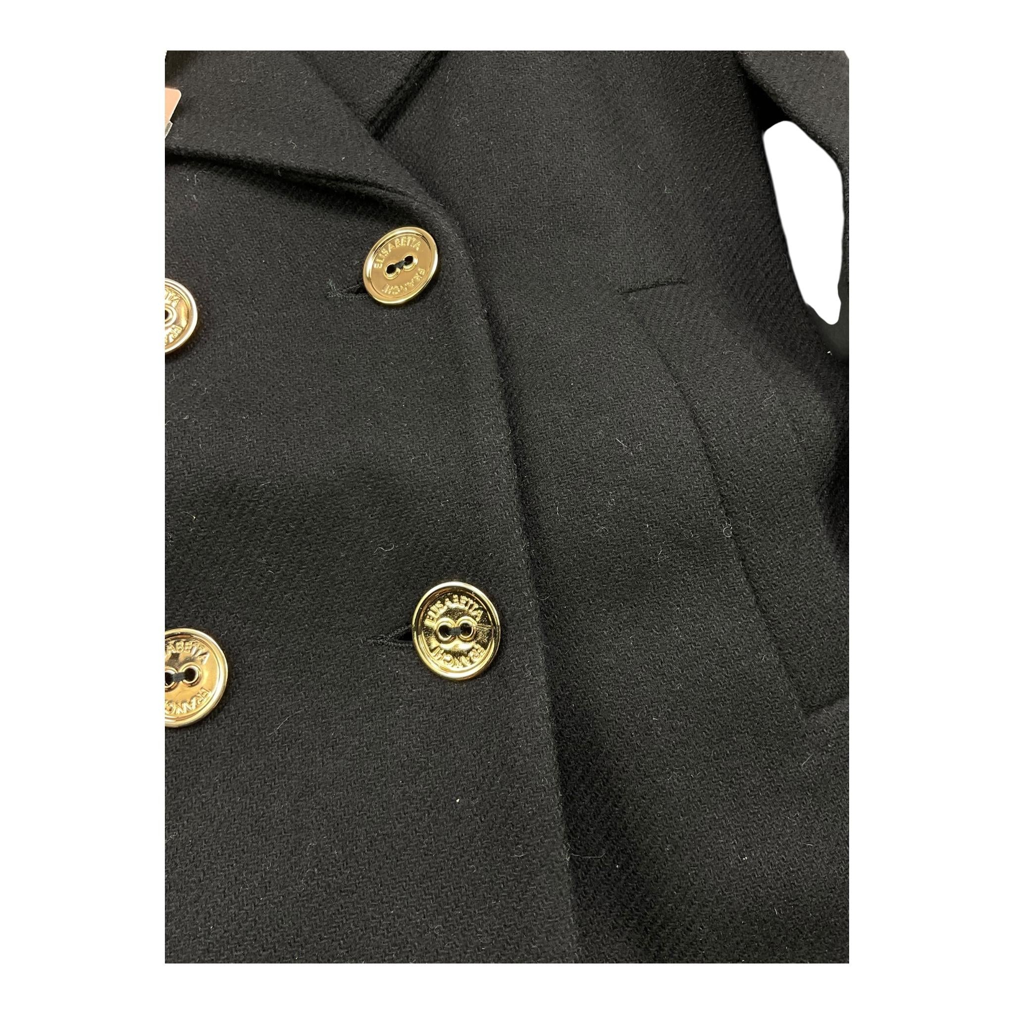 ELISABETTA FRANCHI cappotto modello mantella tinta unita Nero per Bambina EFCT003 NERO ELISABETTA FRANCHI