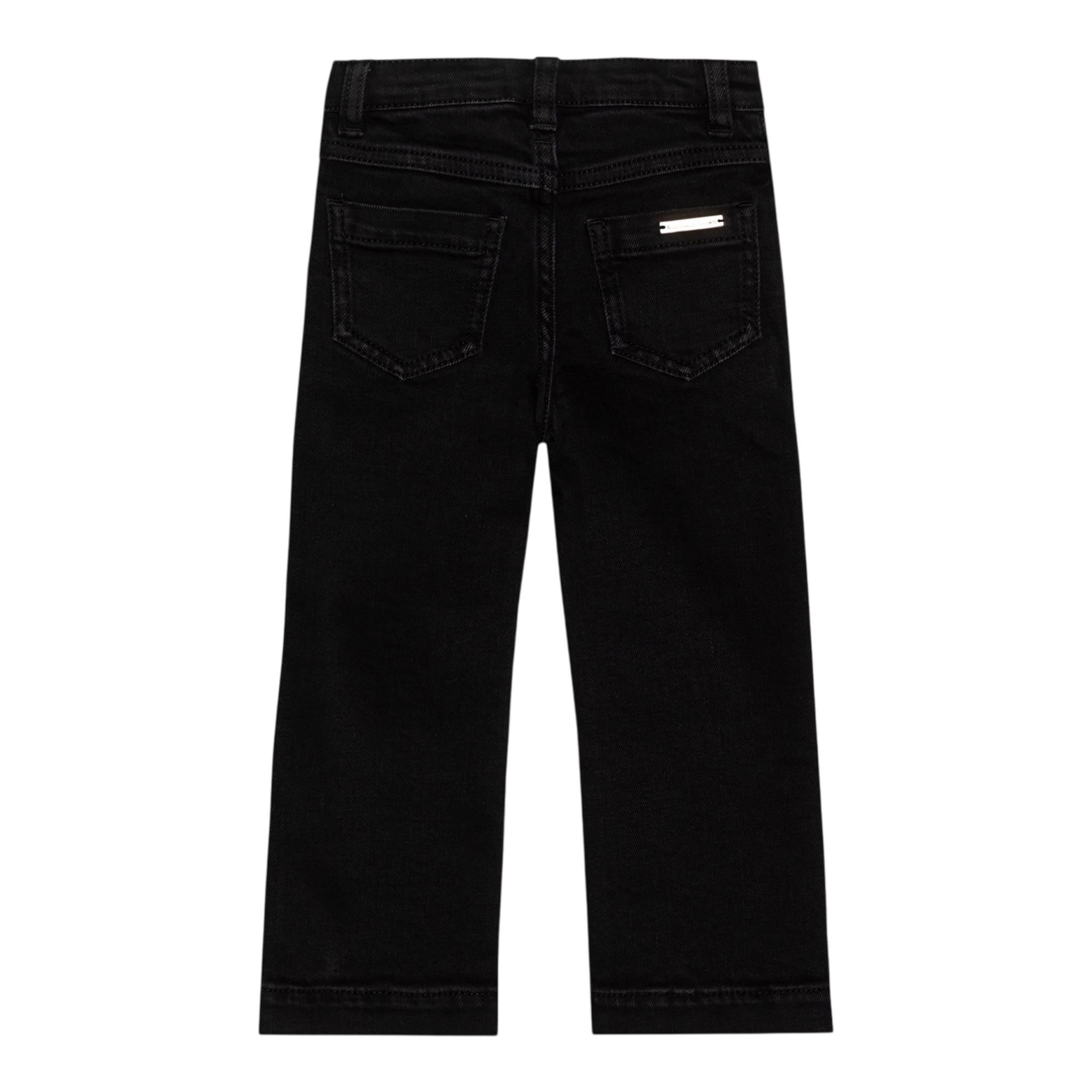 MICHAEL KORS jeans tinta unita con girovita regolabile Nero per Bambina R30182X NERO MICHAEL KORS