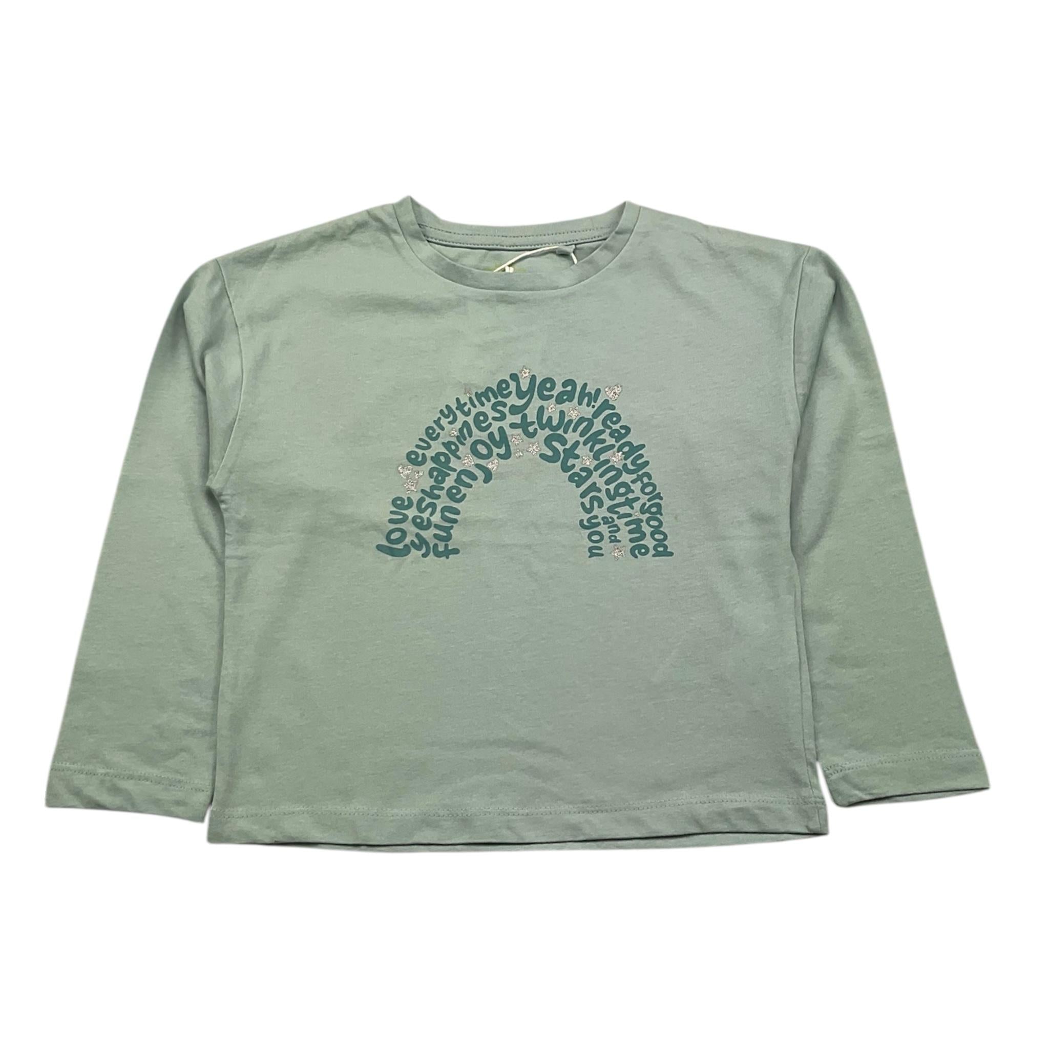LOSAN shirt girocollo tinta unita con stampa Verde acqua per Neonata 51032941022015 VERDE ACQUA LOSAN