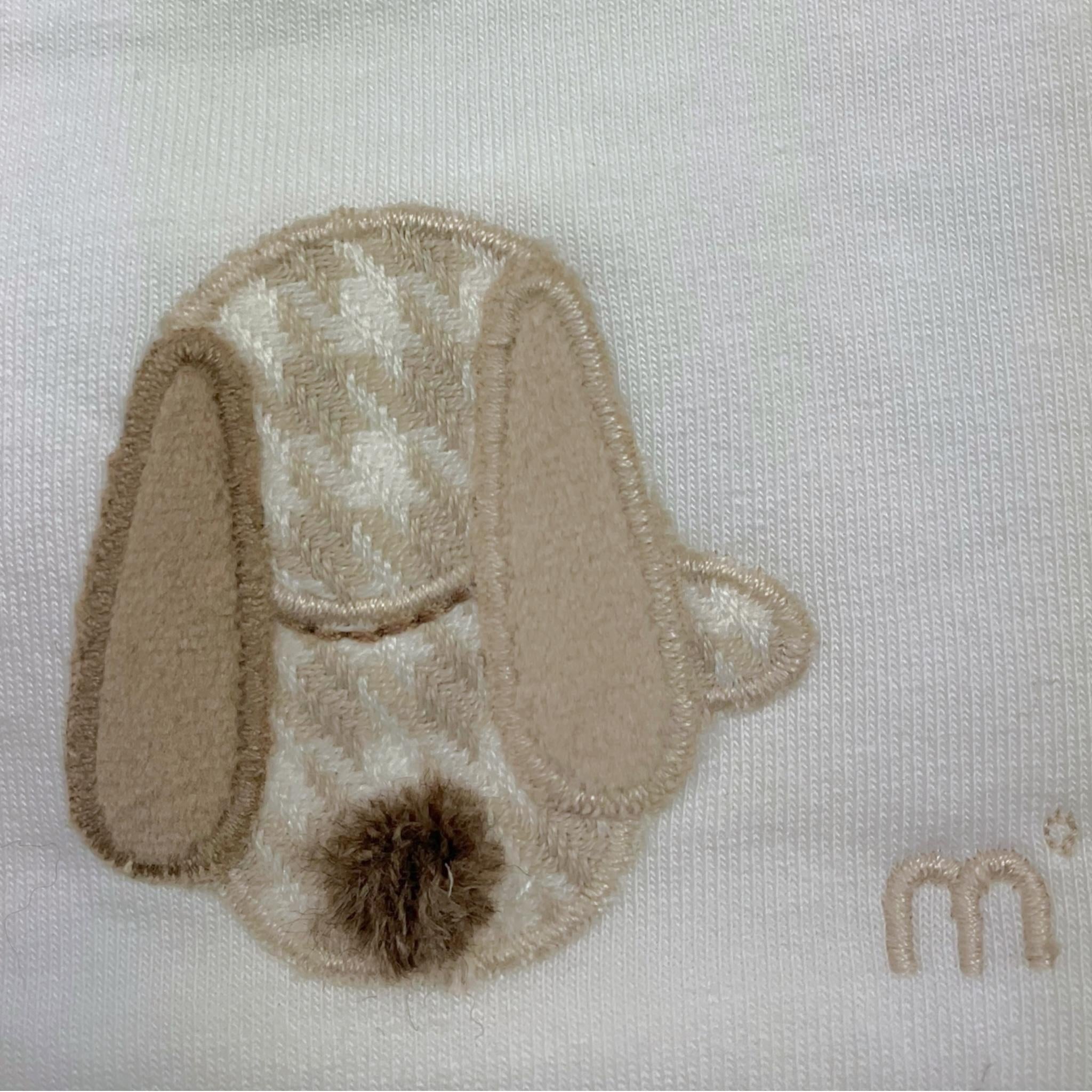 MARLU' bavetta tinta unita con stampa  Bianco per Neonato IB58BAVM BIANCO MARLU'