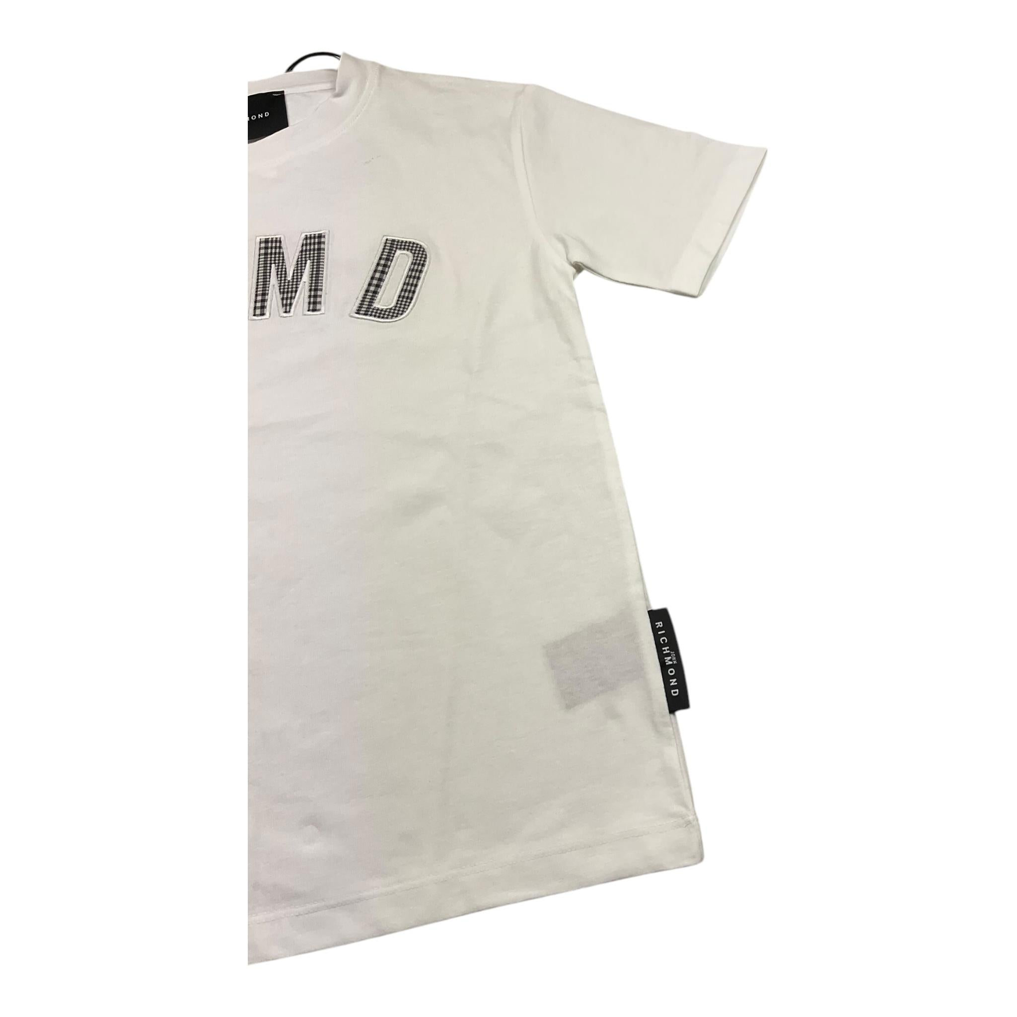 JOHN RICHMOND t-shirt girocollo tinta unita con stampa in contrasto Bianco per Bambino RBA25127TS BIANCO JOHN RICHMOND