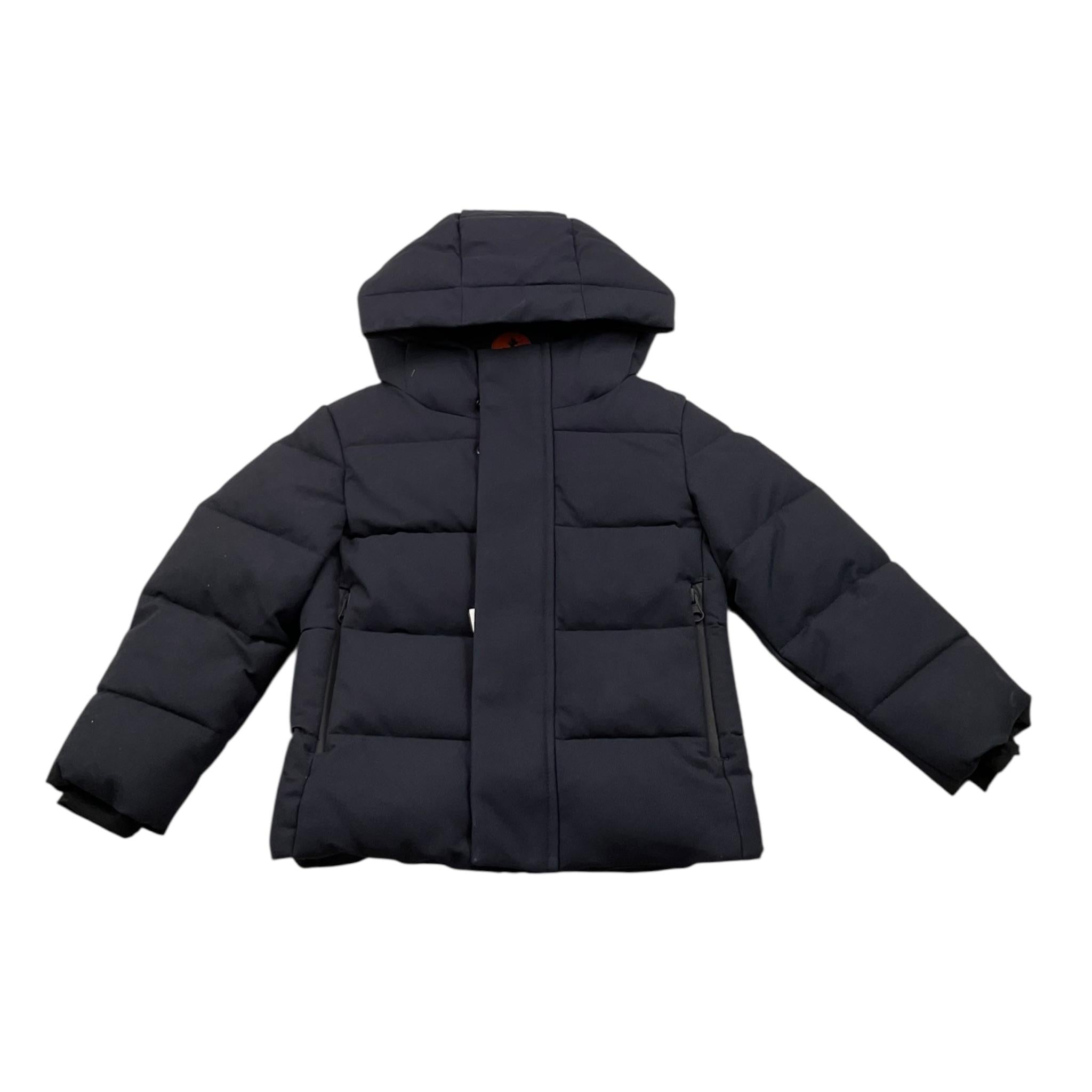 SAVE THE DUCK giubbino tinta unita con zip e cappuccio Blu per Bambino J31779BX BLU SAVE THE DUCK