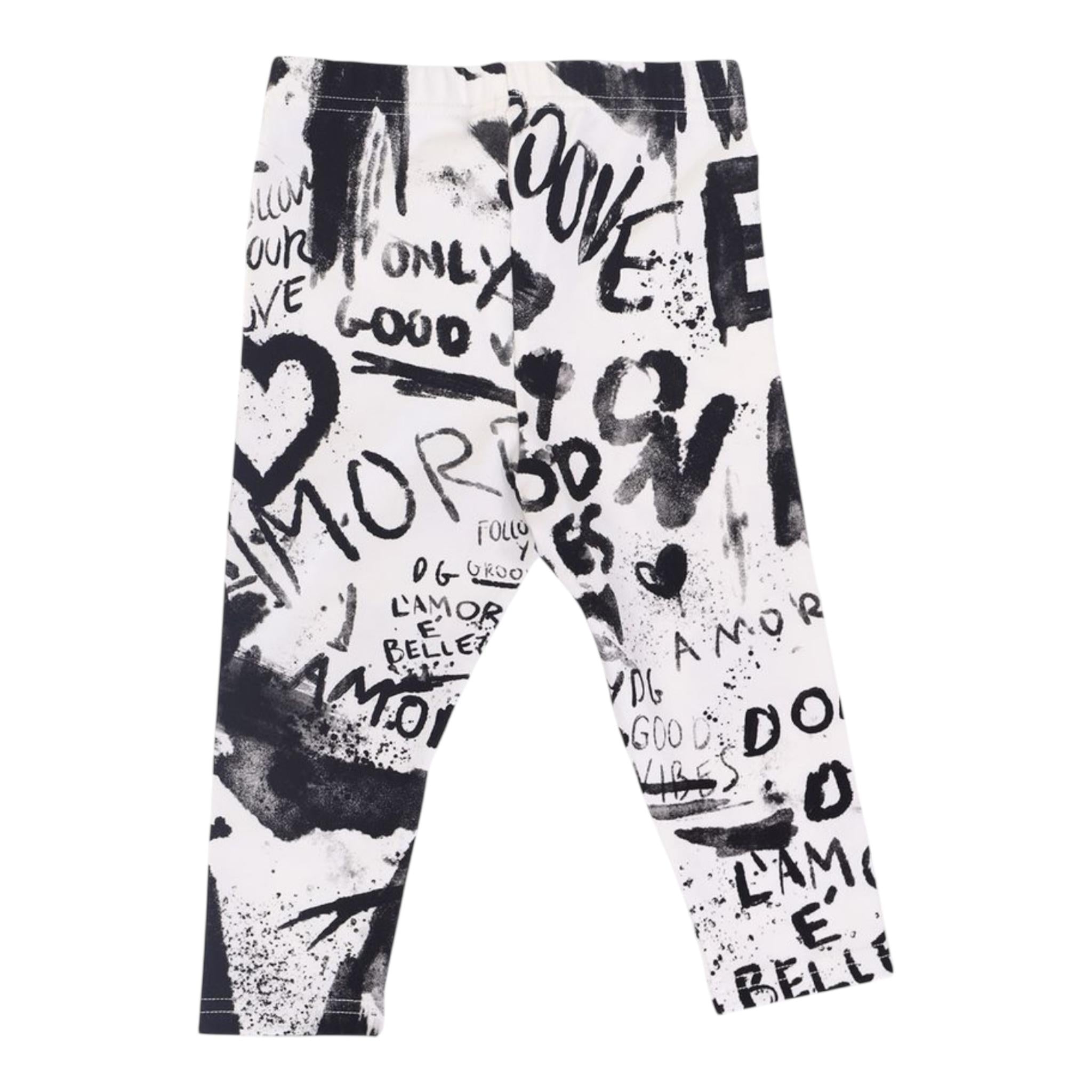 DOLCE & GABBANA leggins stampa fantasia Bianco per Bambina L2JP5B BIANCO DOLCE & GABBANA