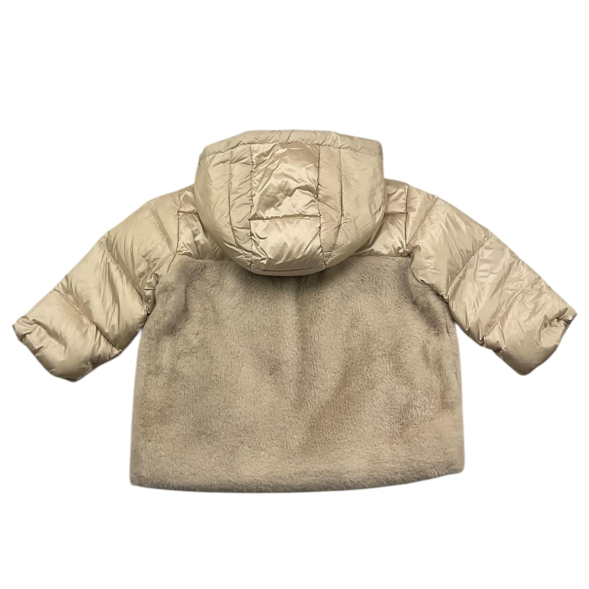 BOMBOOGIE giubbino tinta unita cn cappuccio e pelliccia Beige per Neonata 8836 BEIGE BOMBOOGIE