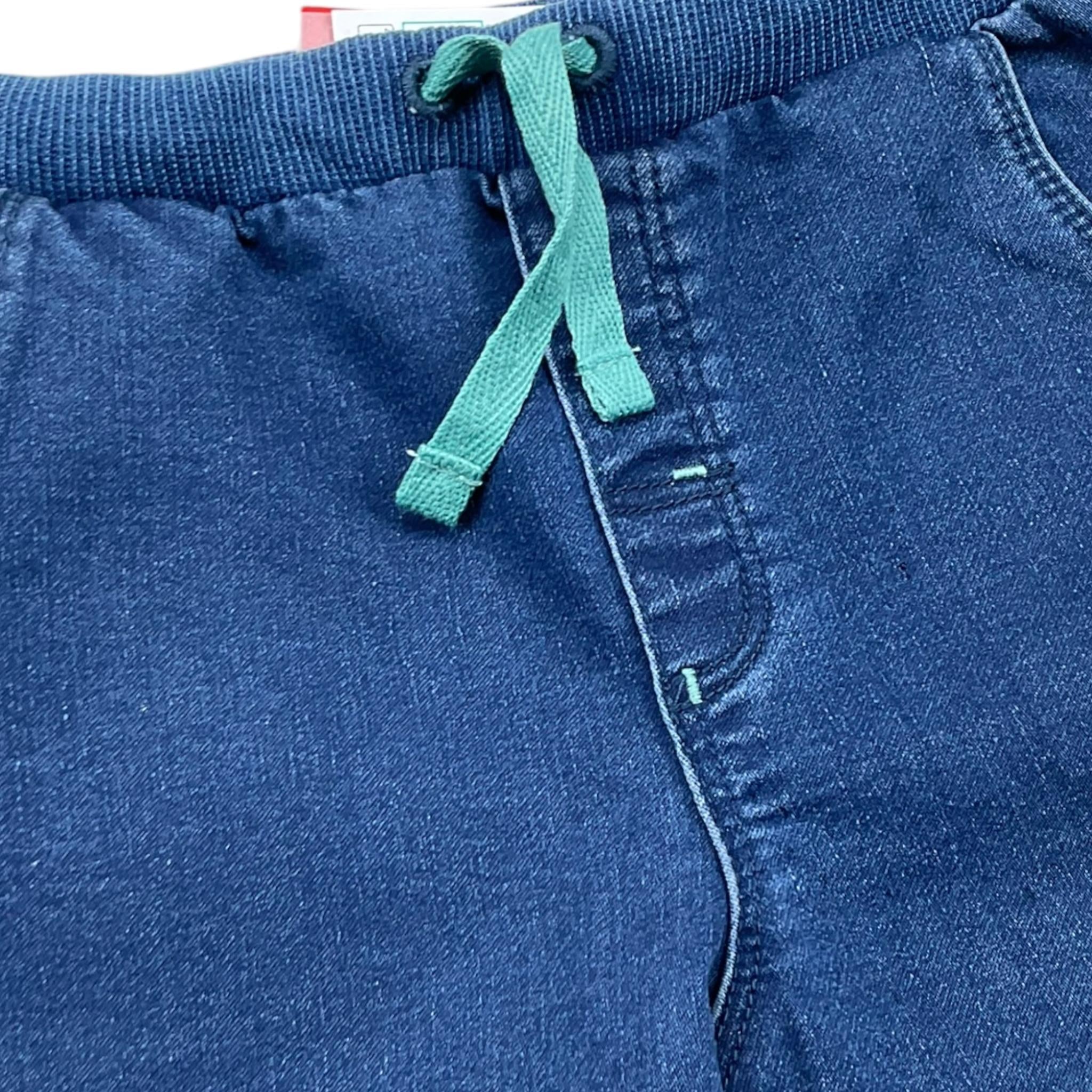 BOBOLI jeans tinta unita con elastico in vita Blu per Neonato 119180 BLU BOBOLI