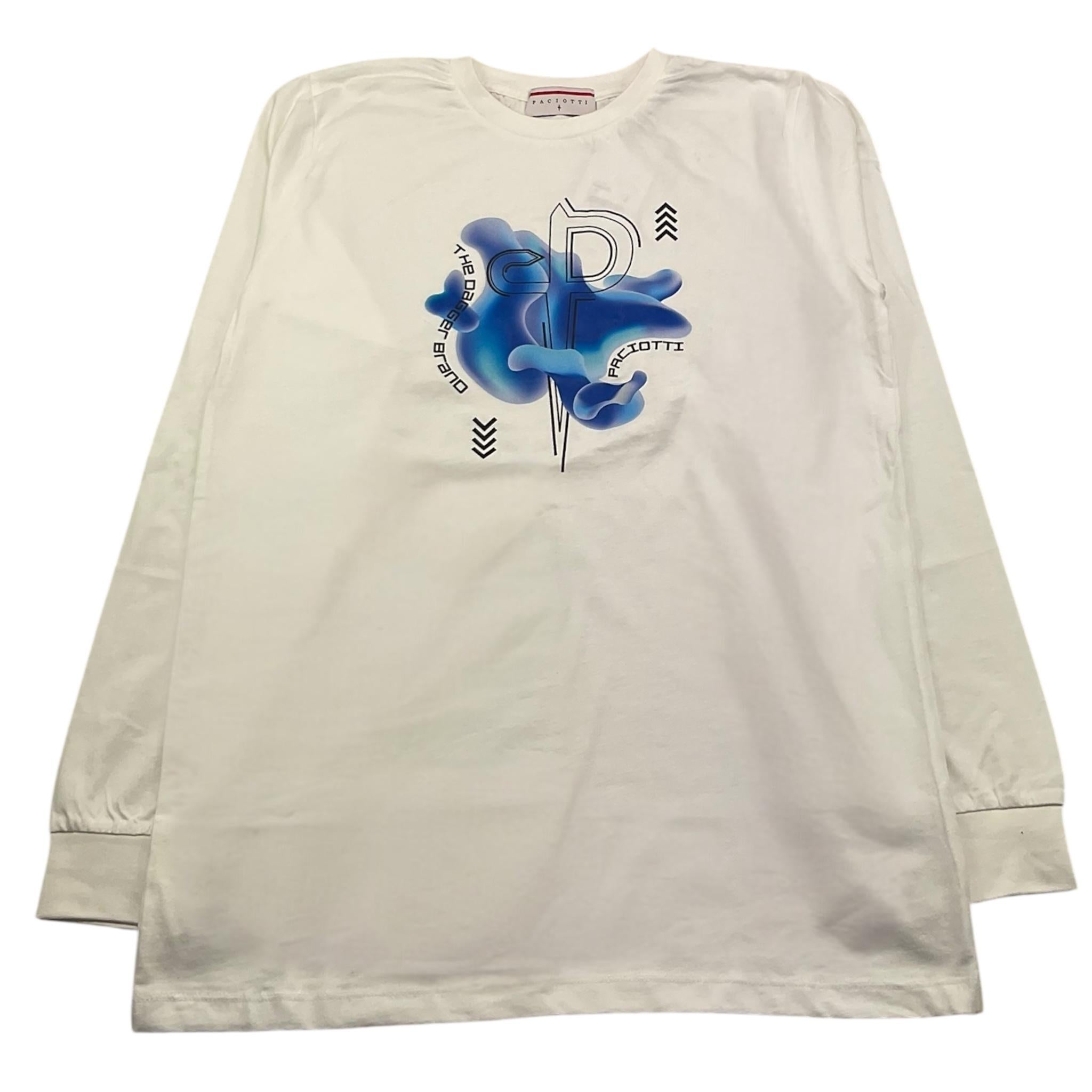 CESARE PACIOTTI shirt girocollo tinta unita con stampa Bianco per Bambino TSP5305J BIANCO CESARE PACIOTTI