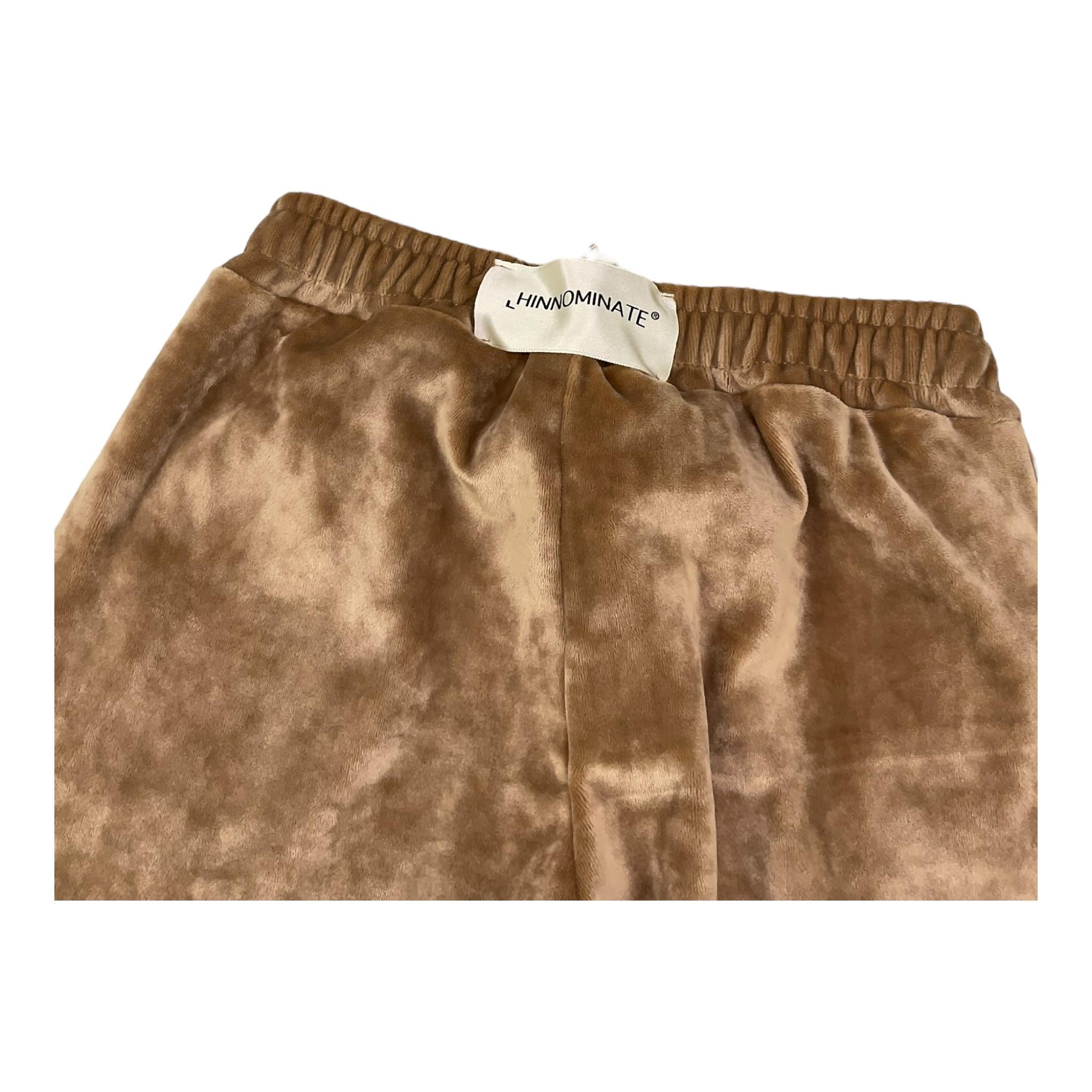 HINNOMINATE pantalone tinta unita in ciniglia Beige per Bambina 3641P00054 BEIGE HINNOMINATE