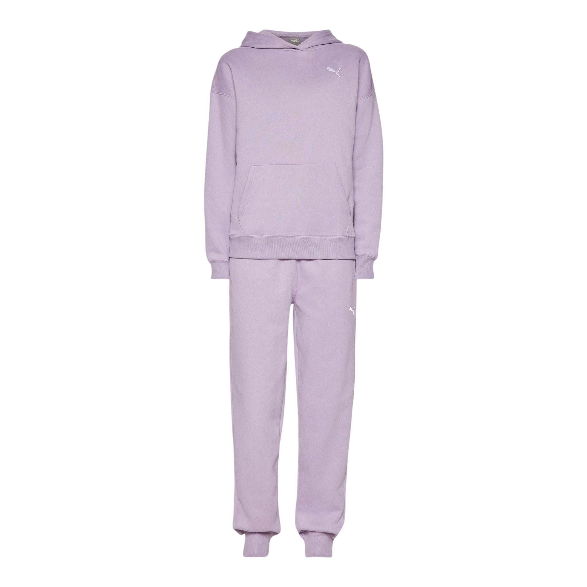 PUMA completo 2 pezzi felpa-pantalone tinta unita Lilla per Bambina 683320 LILLA PUMA