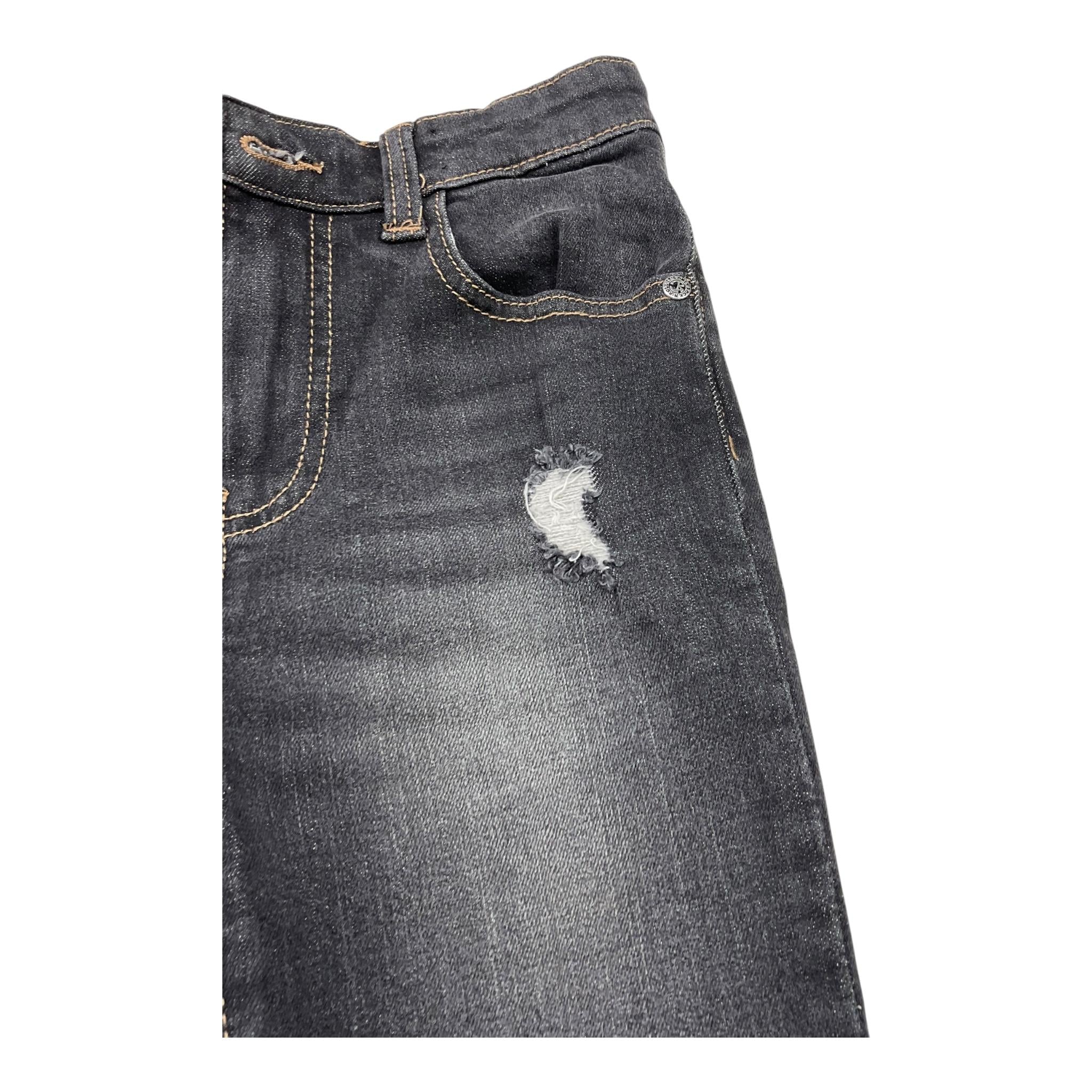 JOHN RICHMOND jeans tinta unita con cuciture in contrasto Nero per Bambino RBA24070JE NERO JOHN RICHMOND