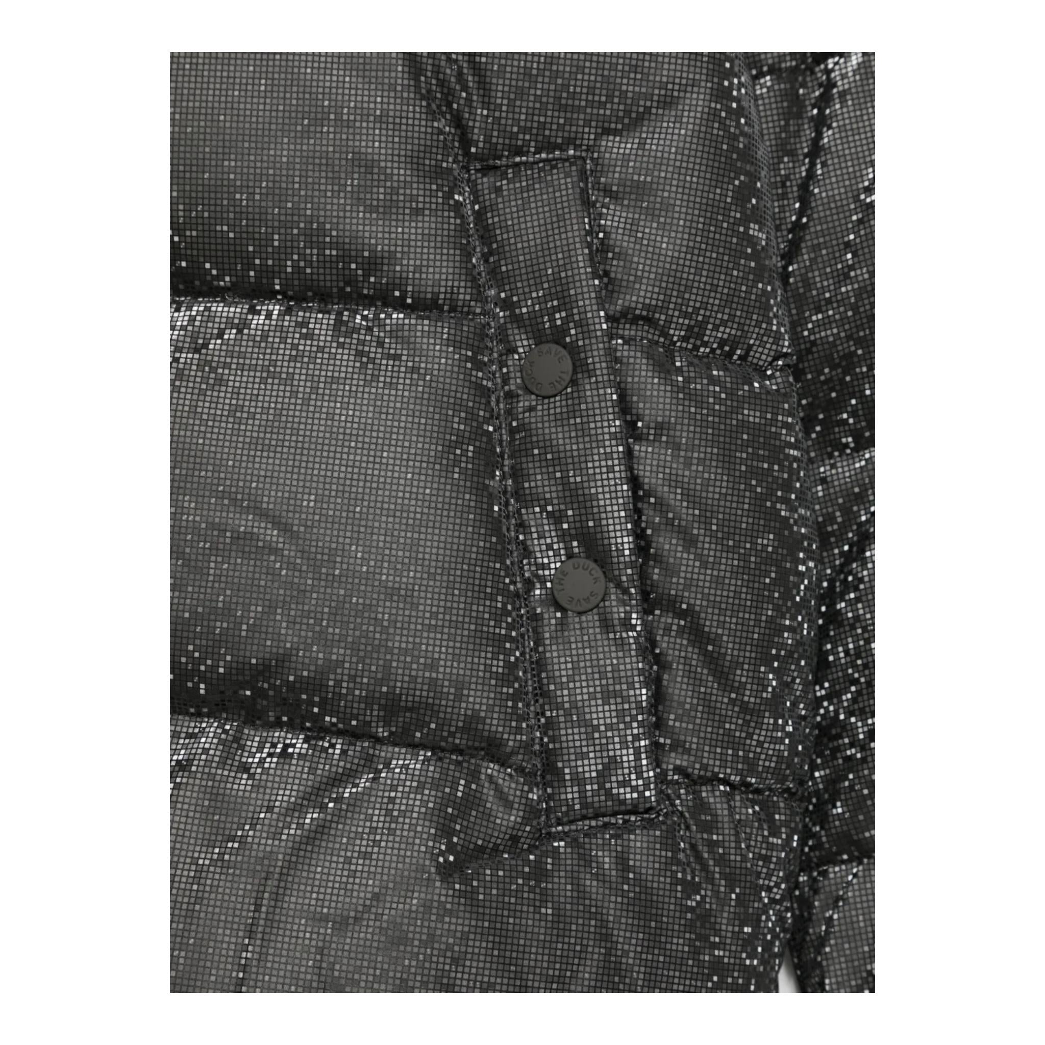 SAVE THE DUCK giubbino tinta unita con zip Nero per Bambina J39370G NERO SAVE THE DUCK