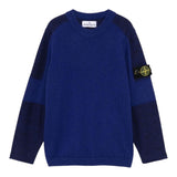 STONE ISLAND maglia tinta unita girocollo con logo Blu per Bambino 8116521Z2 BLU STONE ISLAND