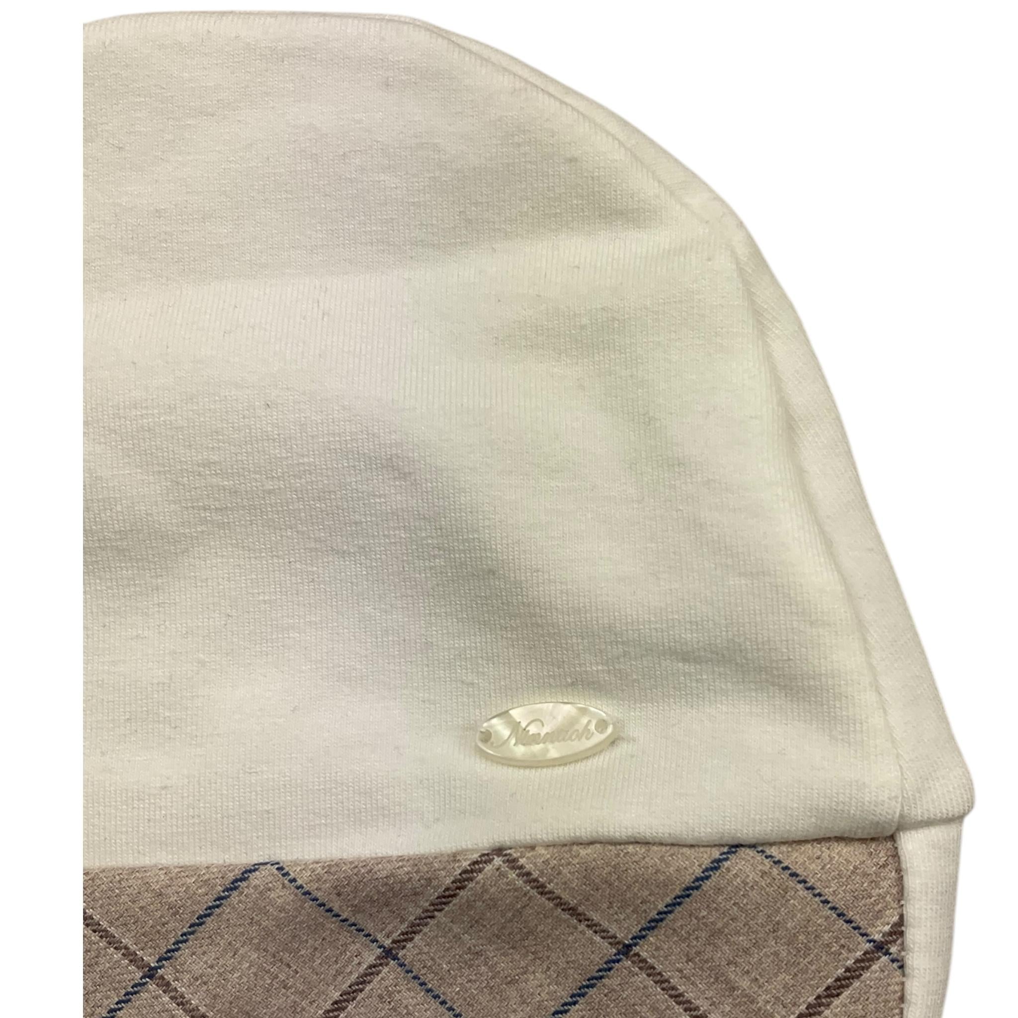 NINNAOH cappello tinta unita con fantasia Bianco per Neonato I23211 BIANCO NINNAOH