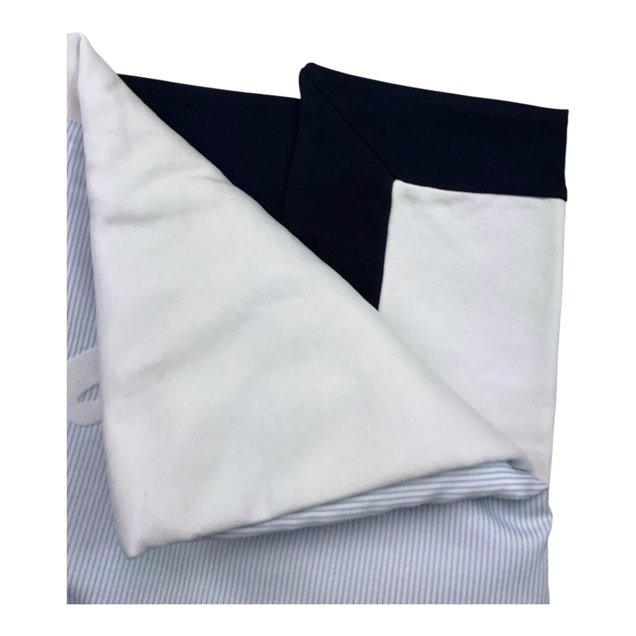 CESARE PACIOTTI coperta tinta unita con logo e profili in contrasto Bianco per Neonato COP5301N BIANCO CESARE PACIOTTI