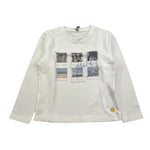 MANILA GRACE shirt girocollo tinta unita con stampa Bianco per Bambina MFBF24T242 BIANCO MANILA GRACE