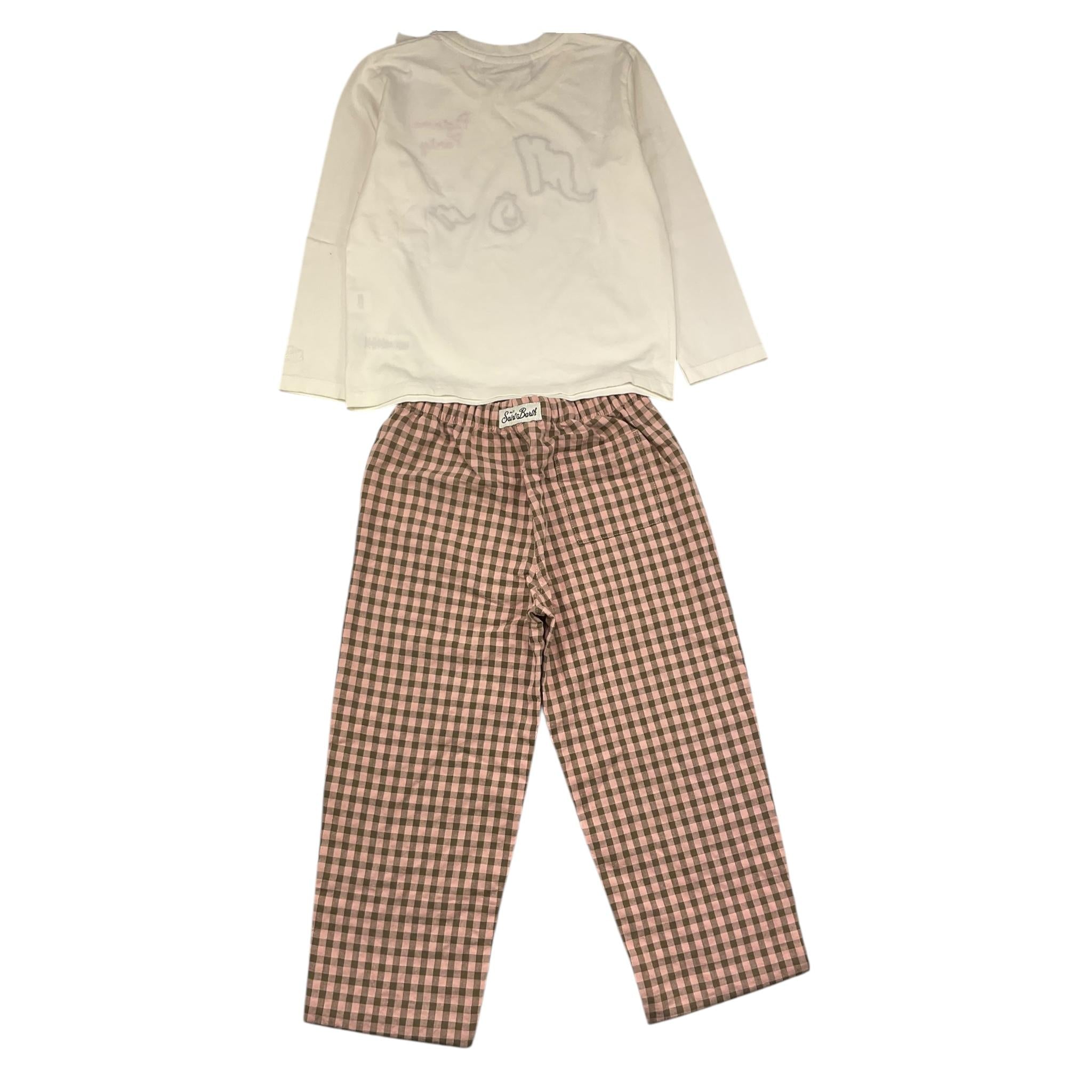 SAINT BARTH completo 2 pezzi shirt-pantalone Bianco/rosa per Bambina DREAMY BIANCO/ROSA SAINT BARTH