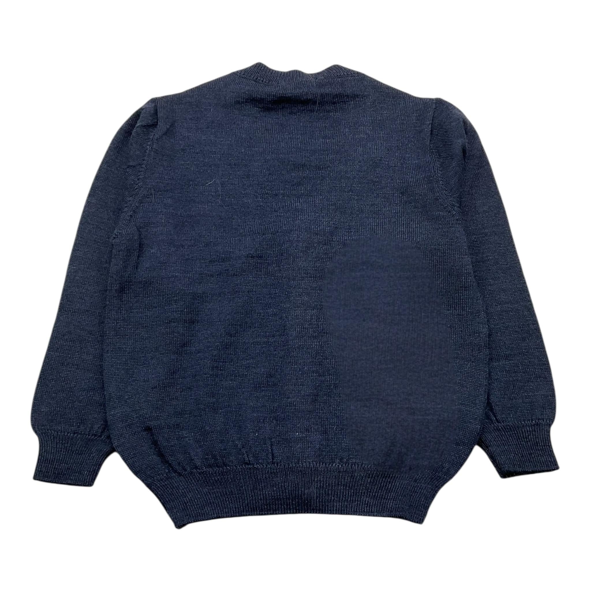 BARCELLINO cardigan tinta unita con logo Blu per Neonato 105205X BLU BARCELLINO