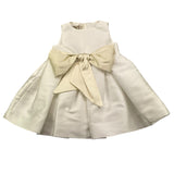 LA STUPENDERIA abito giromanica tinta unita cn fiocco Bianco per Neonata CBAB62 BIANCO LA STUPENDERIA