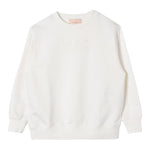 ELISABETTA FRANCHI felpa chiusa girocollo tinta unita con logo Panna per Bambina EFFE138 PANNA ELISABETTA FRANCHI