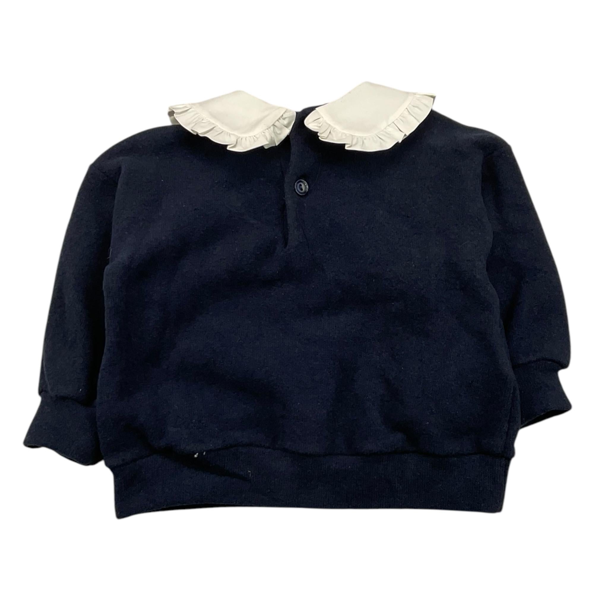 LE BEBE' felpa chiusa con colletto,tinta unita Blu per Neonata LBG6157 BLU LE BEBE'