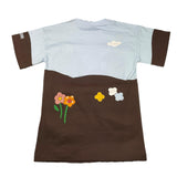 MOSCHINO abito mezza manica bicolore con stampa Azzurro per Bambina HCV0GL AZZURRO MOSCHINO