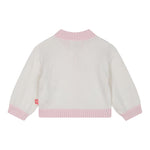 BillIEBLUSH cardigan tinta unita con stampe in contrasto Bianco per Neonata U20413 BIANCO BillIEBLUSH