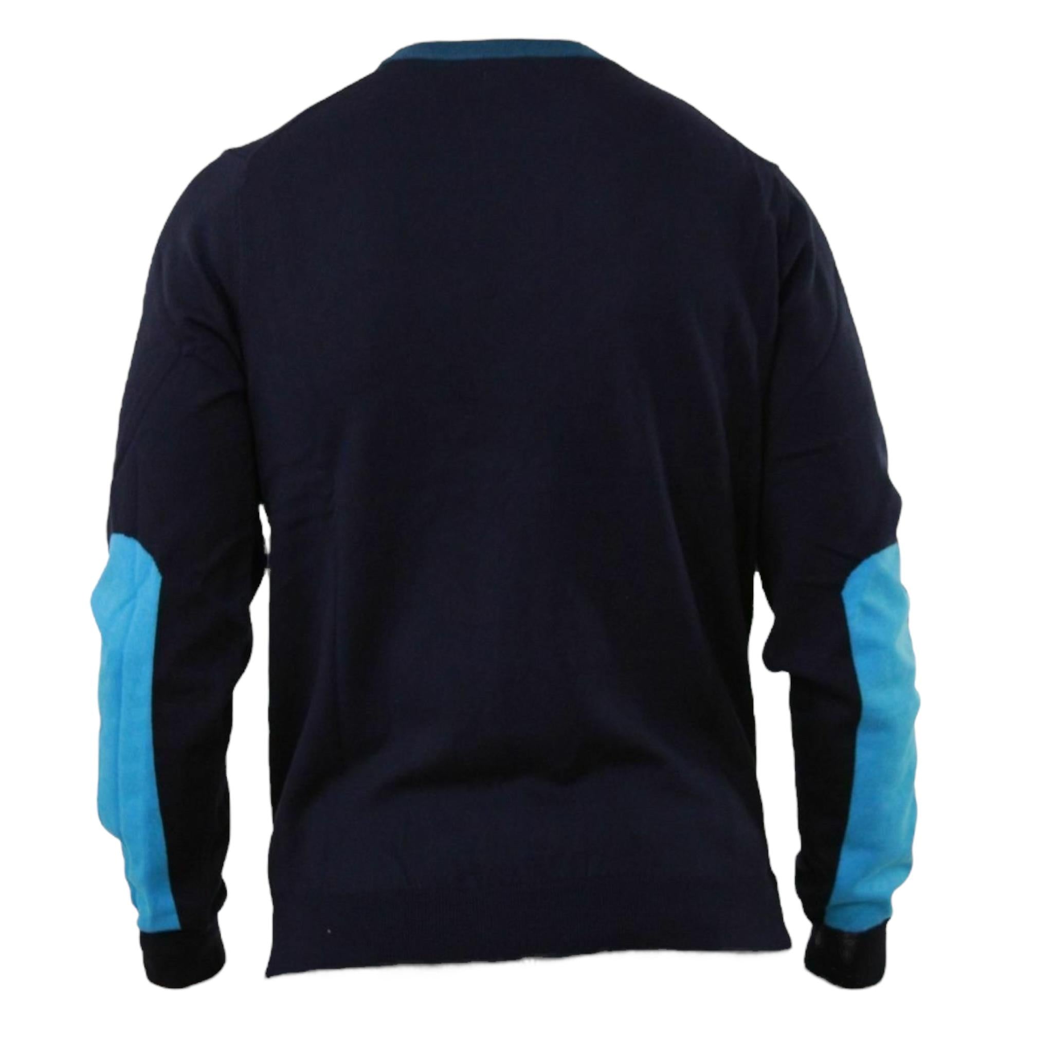 SUN68 maglia girocollo tinta unita con ricamo logo Blu per Bambino K44330J BLU SUN68