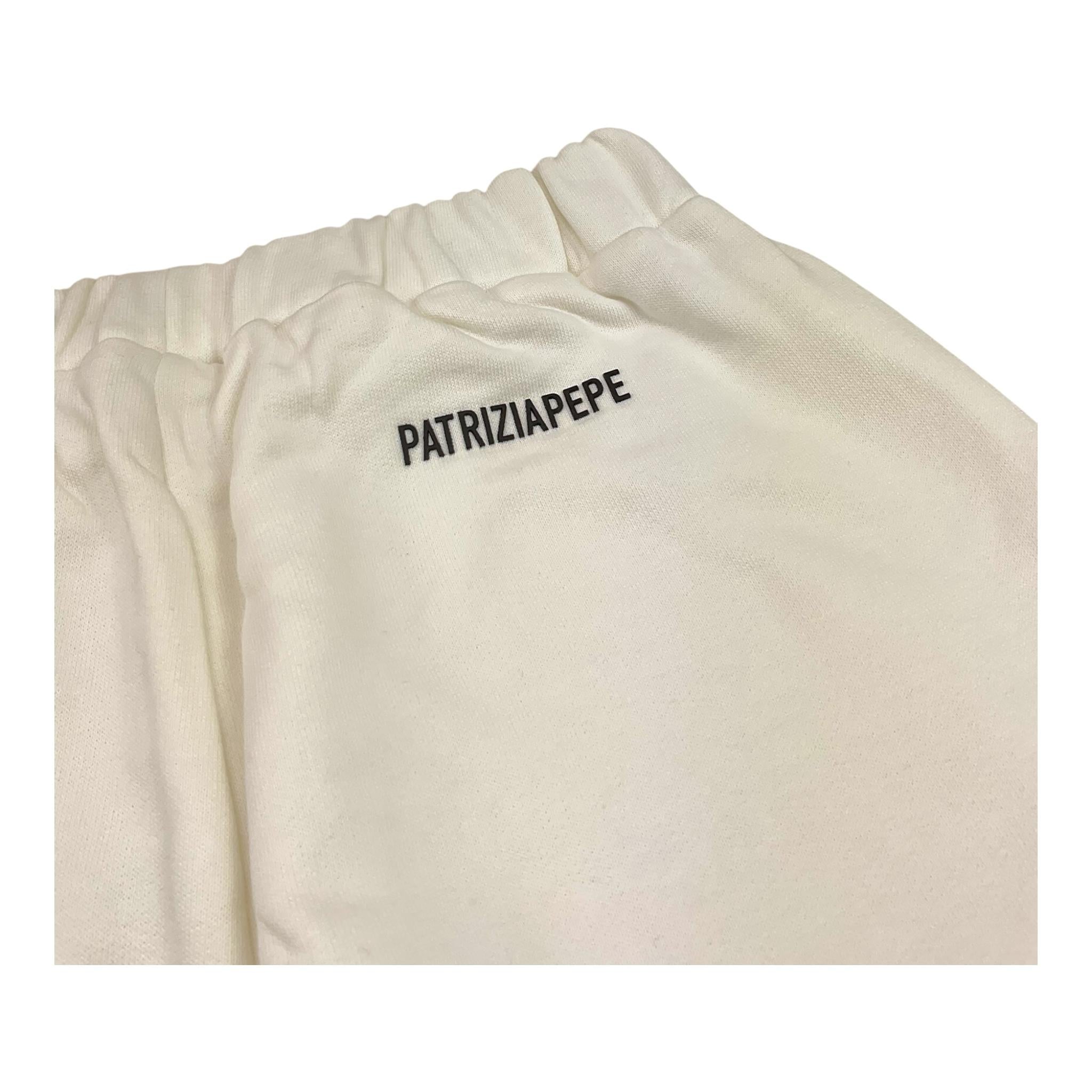 PATRIZIA PEPE pantalone tuta tinta unita con logo Panna per Bambina 7P0354X PANNA PATRIZIA PEPE