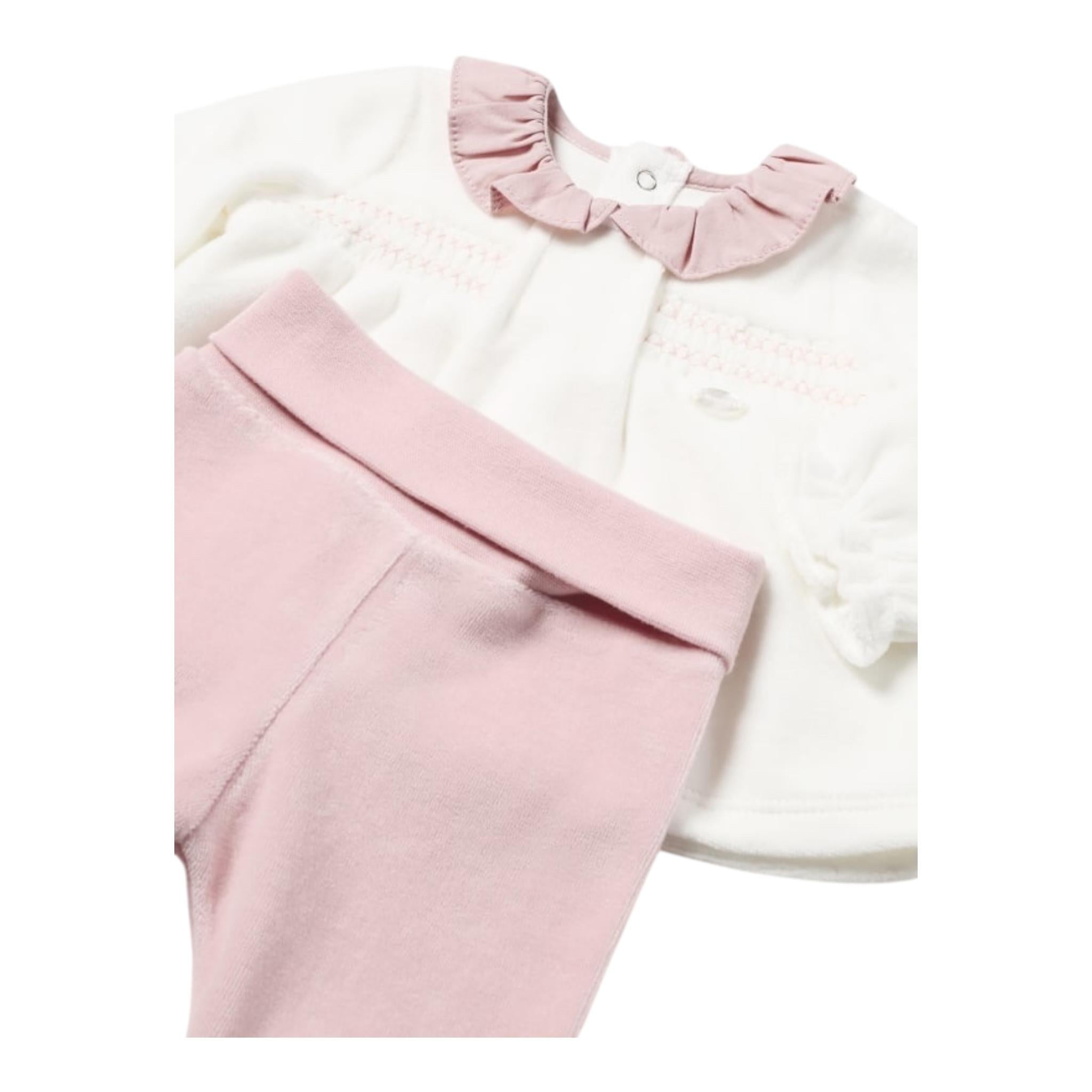 MAYORAL completo 2pz maglia-ghettina bicolore Bianco/rosa per Neonata 2501 BIANCO/ROSA MAYORAL