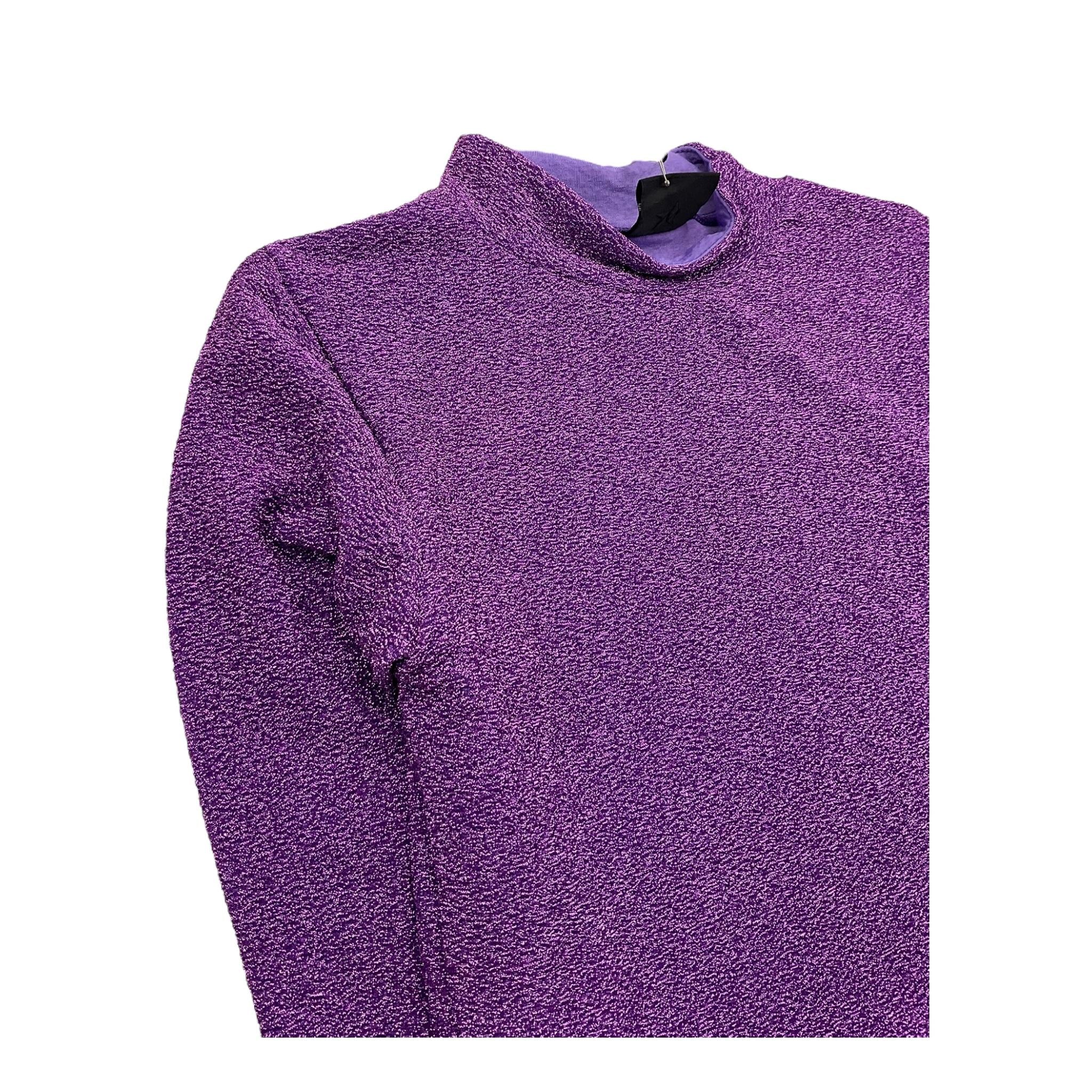 MARC ELLIS shirt girocollo tinta unita glitterata Viola per Bambina JMJTS00201X VIOLA MARC ELLIS