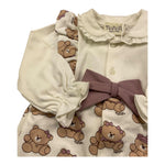 NANAN tutina manica lunga tinta unita con orsi Bianco per Neonata I2448201B BIANCO NANAN