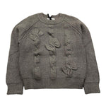 TO be too maglia girocollo tinta unita con stampa fiocco Grigio per Bambina TFBF24M635X GRIGIO TO be too