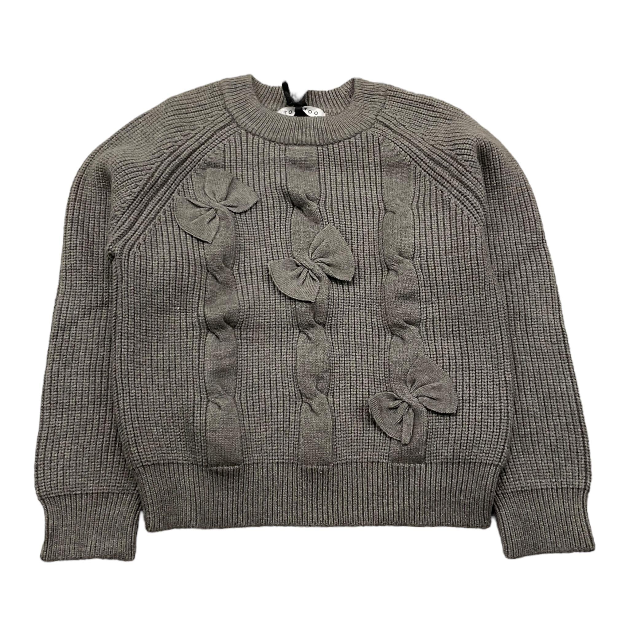 TO be too maglia girocollo tinta unita con stampa fiocco Grigio per Bambina TFBF24M635X GRIGIO TO be too