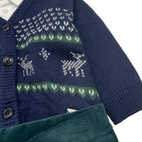 LALALU' completo 3 pezzi cardigan-camicia-pantalone Blu per Bambino CTL012NX BLU LALALU'