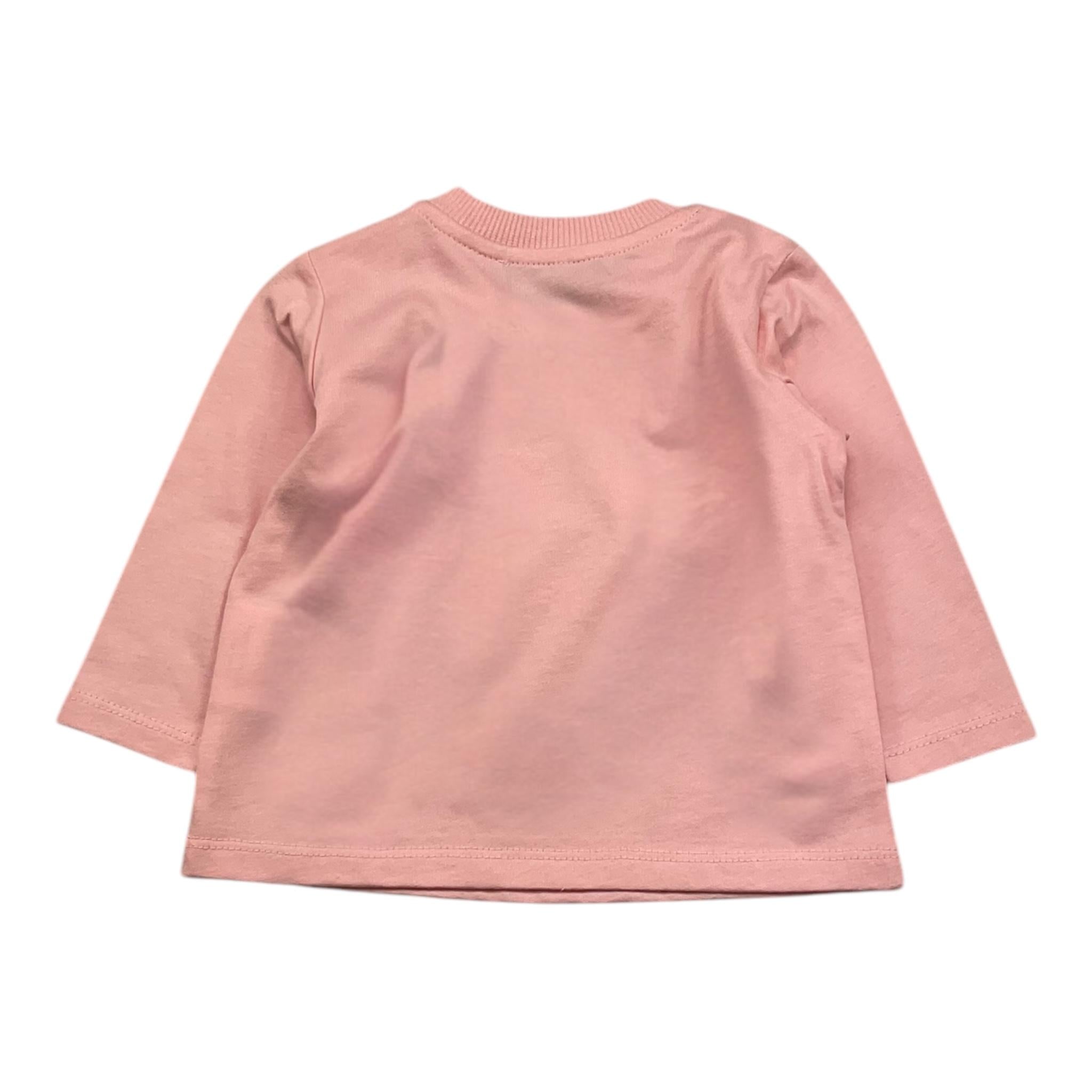 MOSCHINO shirt girocollo tinta unita con stampa Rosa per Neonata MYO00R ROSA MOSCHINO