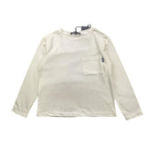 PLEASE shirt girocollo tinta unita con taschino Bianco per Bambino ML22030B65J BIANCO PLEASE