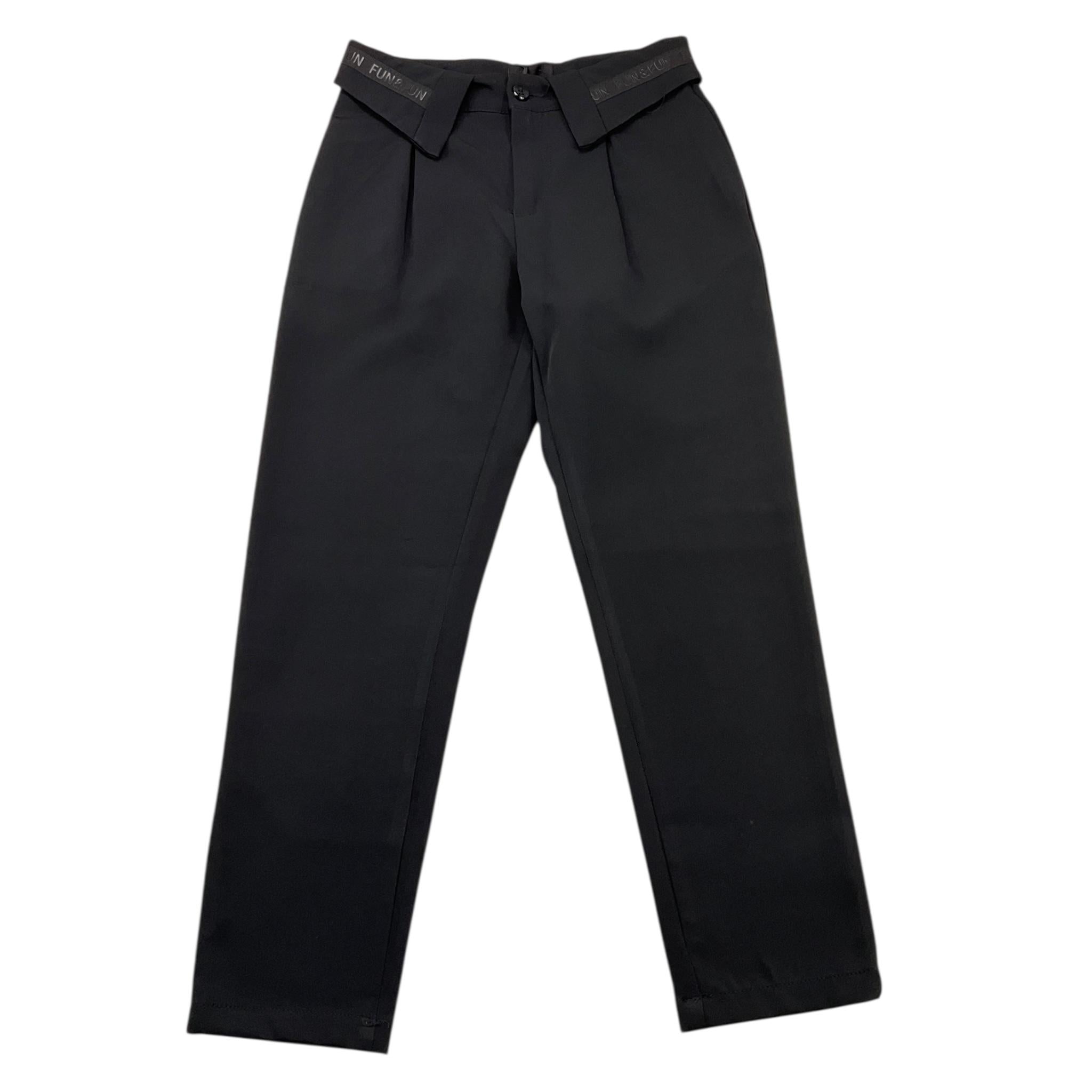 FUN & FUN pantalone tinta unita con loghi Nero per Neonata FNBPT12597N NERO FUN & FUN