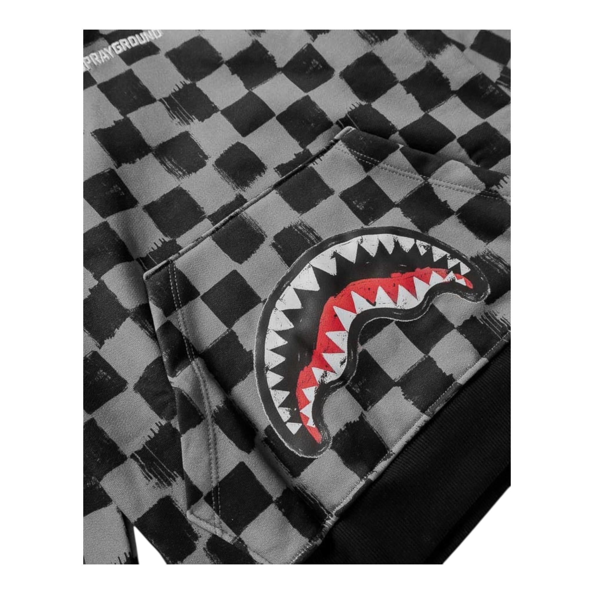 SPRAYGROUND felpa chiusa con cappucci fantasia quadretti Grigio per Bambino SPY1151 GRIGIO SPRAYGROUND