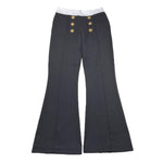 BALMAIN pantalone modello a zampa tinta unita Nero per Bambina 6R6F20 NERO BALMAIN