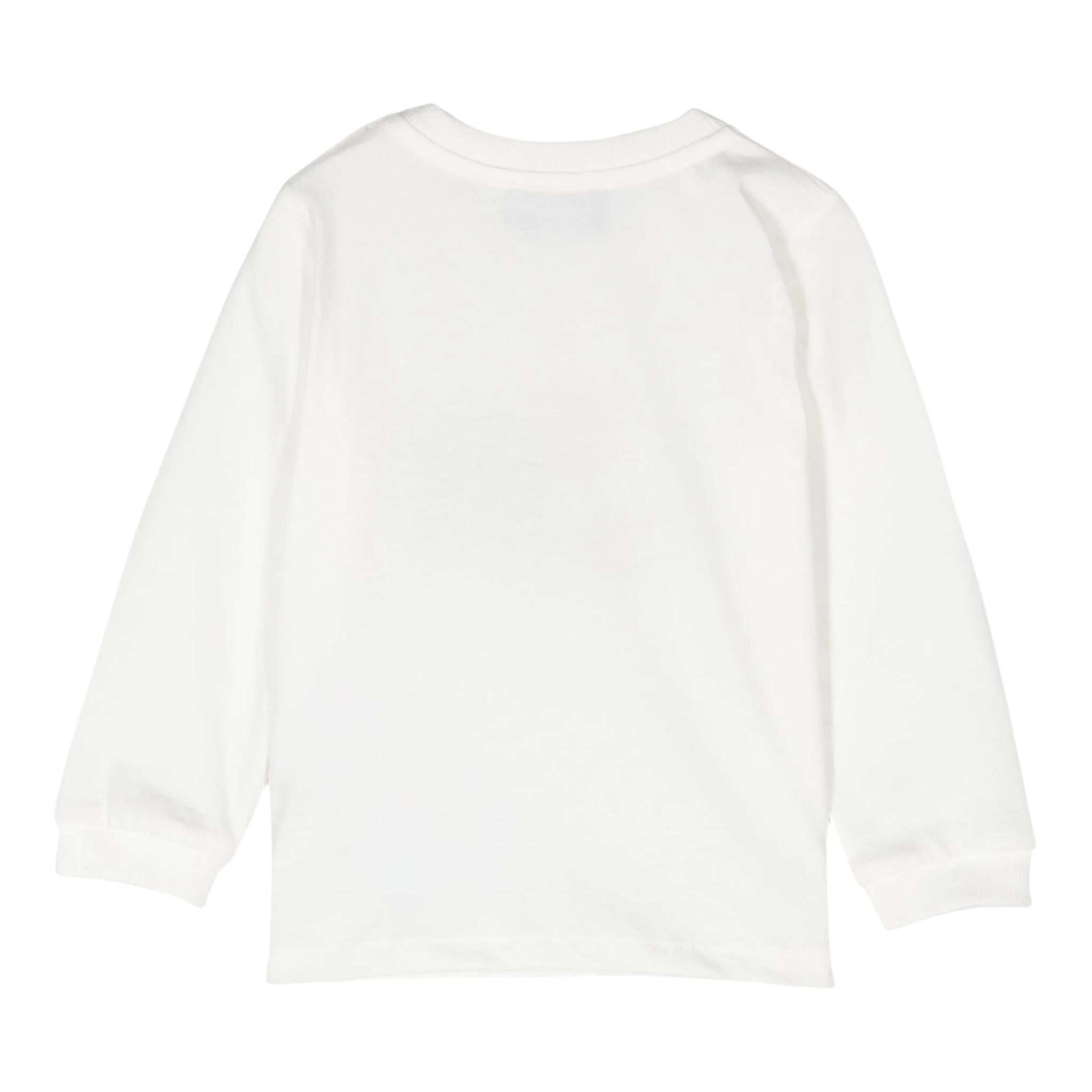 MOSCHINO shirt girocollo tinta unita con logo Bianco per Neonato MUO00V BIANCO MOSCHINO