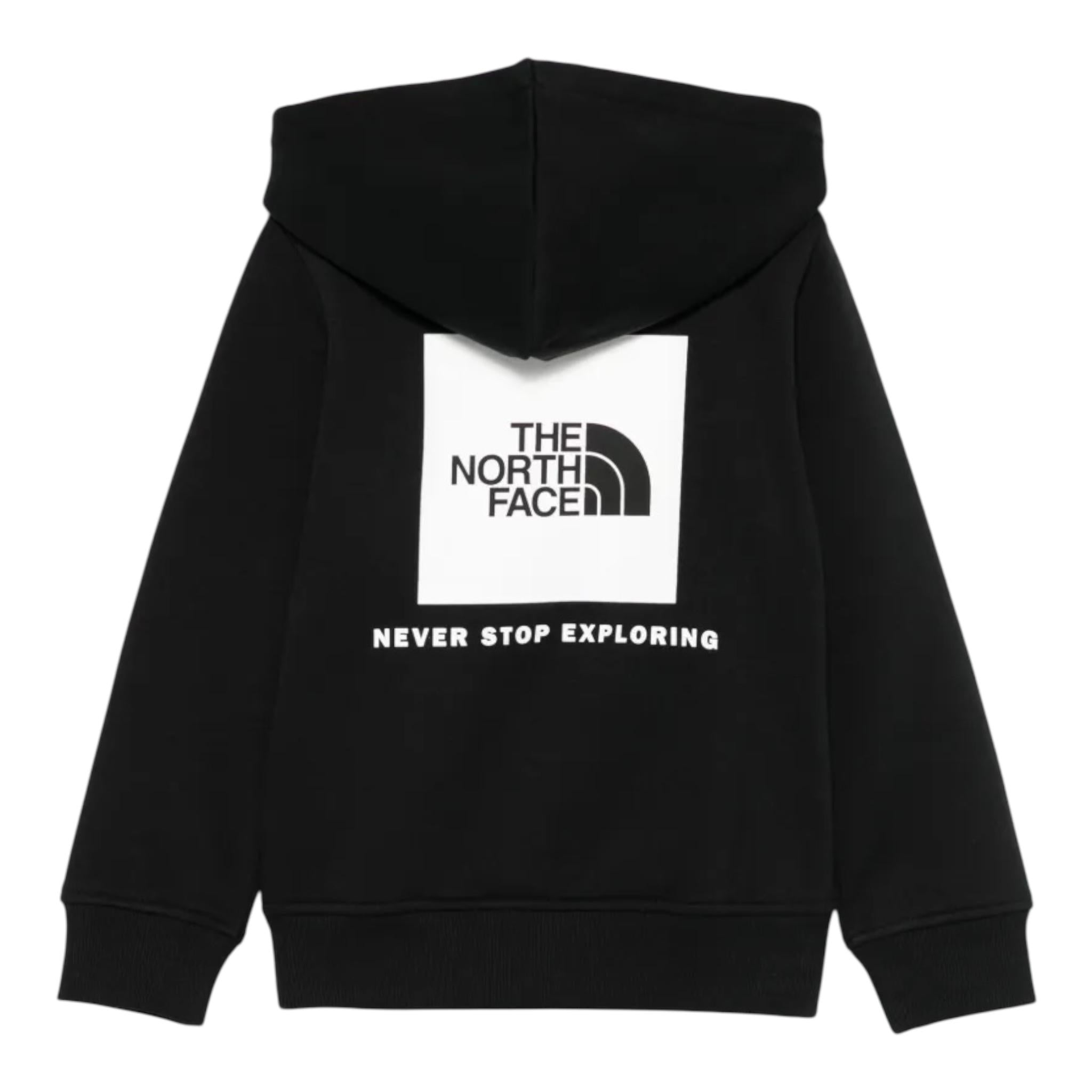 THE NORTH FACE felpa chiusa con cappuccio tinta unita cn logo Nero per Bambino NF0A89H9JK3 NERO THE NORTH FACE