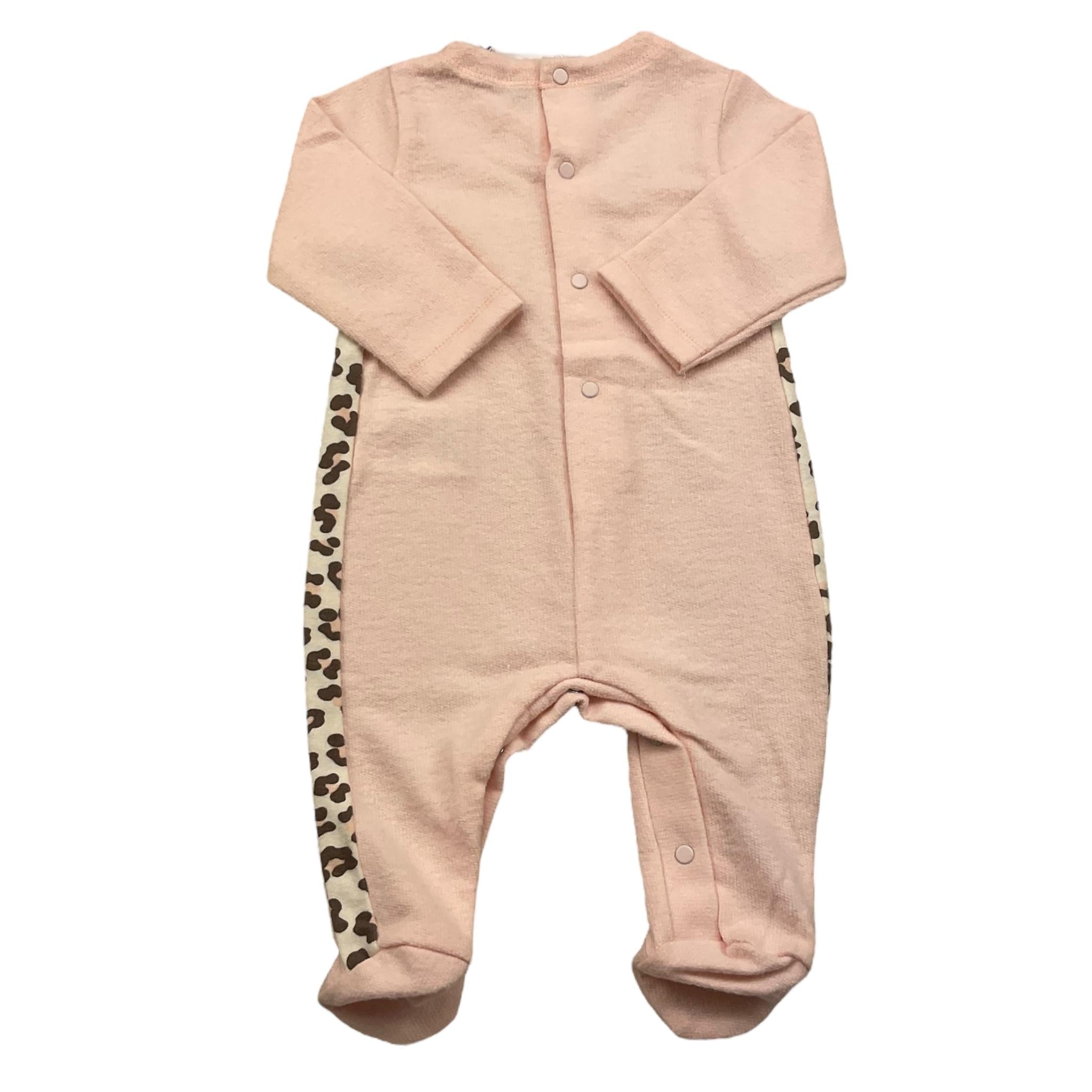 NANAN tutina manica lunga tinta unita fantasia maculata Rosa per Neonata I21030201R ROSA NANAN