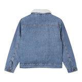 NAME.IT giubbino in denim tinta unita con pelliccia Azzurro per Bambino 13235075 AZZURRO NAME.IT