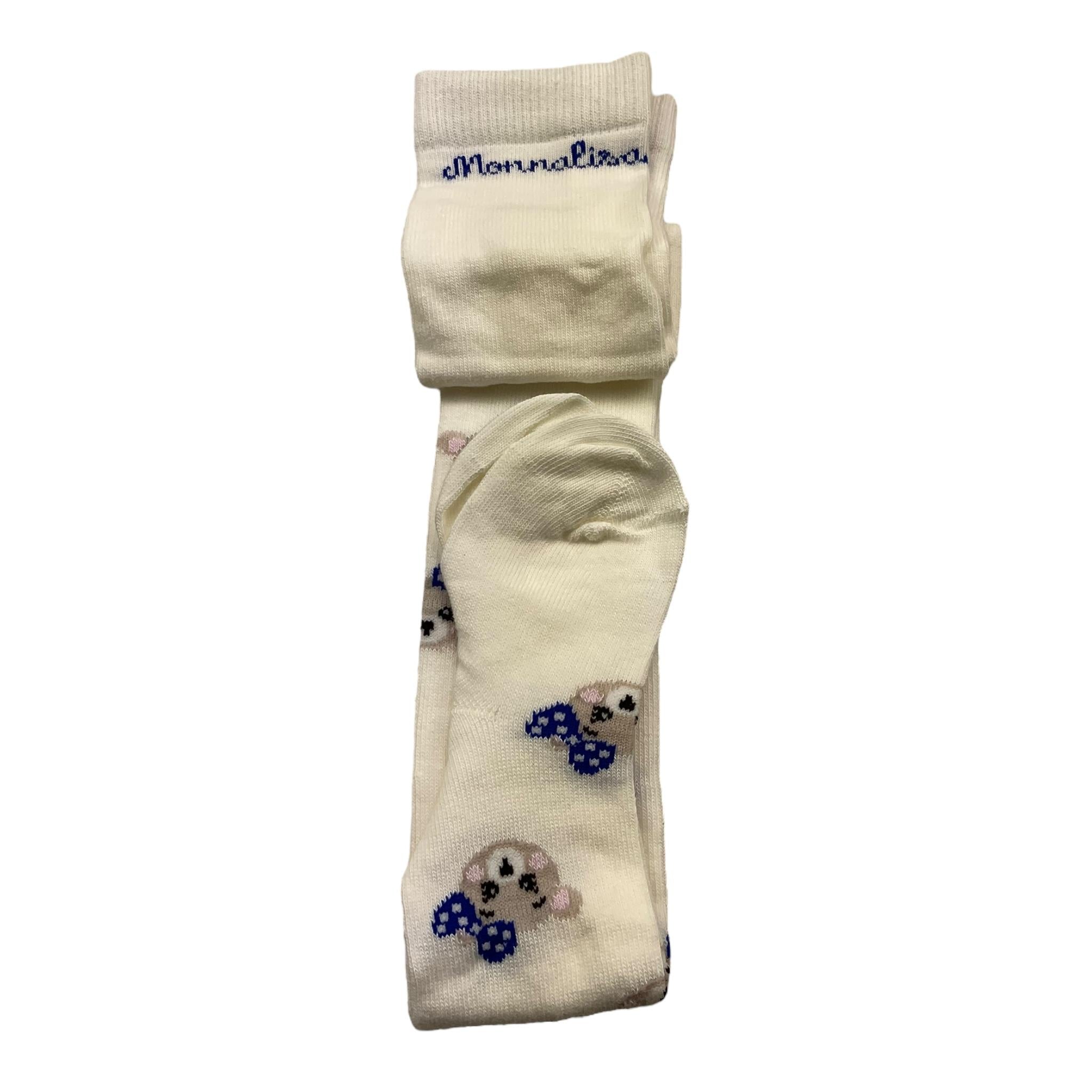 MONNALISA calze tinta unita con stampa Panna per Bambina 39D009JX PANNA MONNALISA