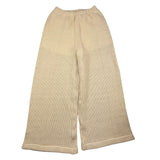 DOU DOU pantalone tinta unita modello a zampa Panna per Bambina DV6B30 PANNA DOU DOU