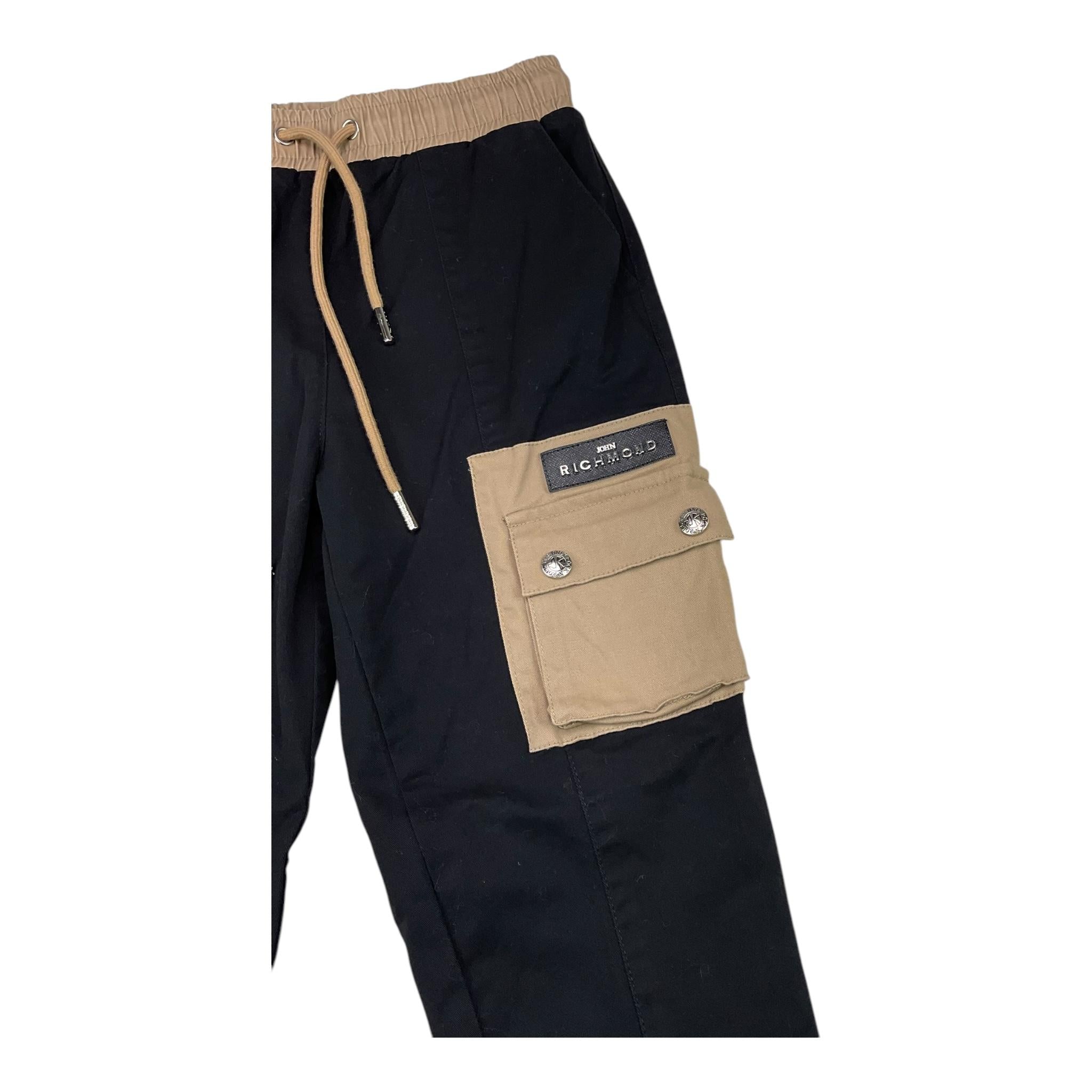 JOHN RICHMOND pantalone tinta unita con elastico in vita Nero per Bambino RBA25119PA NERO JOHN RICHMOND