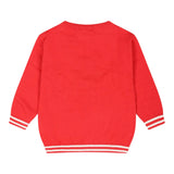 MOSCHINO maglia girocollo tinta unita con stampa orso Rosso per Neonato MYW00JX ROSSO MOSCHINO