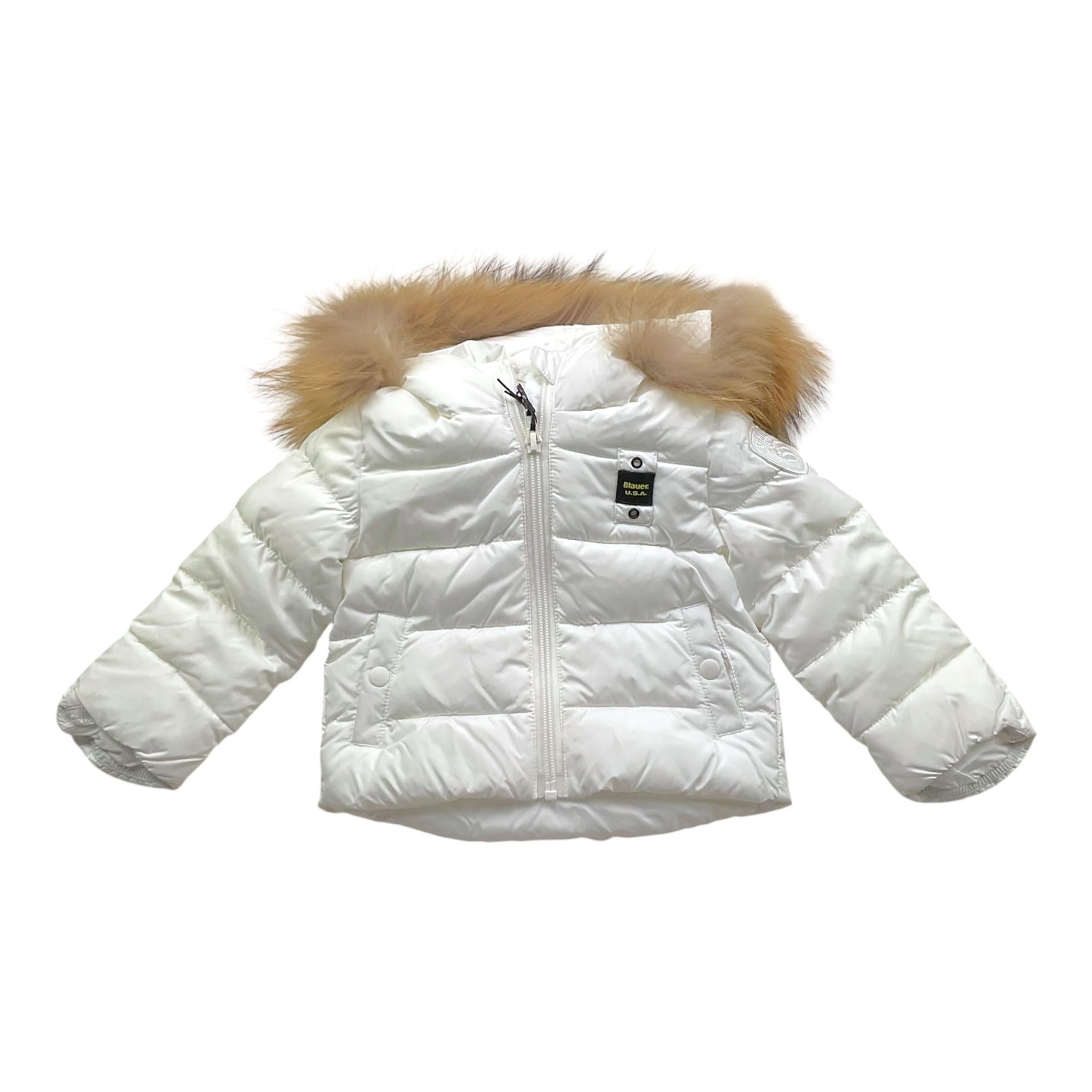 BLAUER giubbino tinta unita con zip e cappuccio Bianco per Neonata 24WBBXC02550XX BIANCO BLAUER