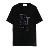 ELISABETTA FRANCHI t-shirt girocollo tinta unita con stampa Nero per Bambina EFTS217 NERO ELISABETTA FRANCHI